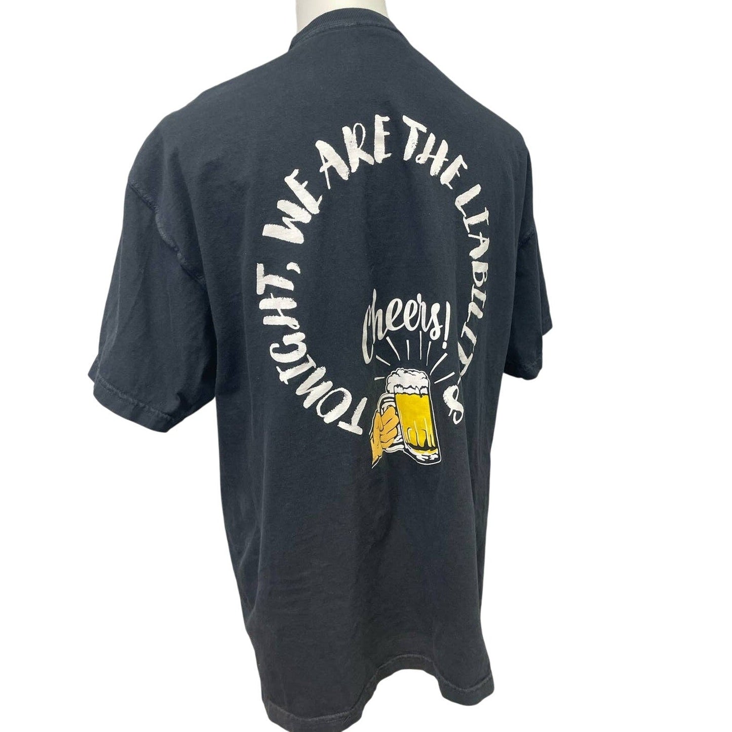 Mens Large Accounting Tonight We Are The Liabilities Short Sleeve Cotton Tee