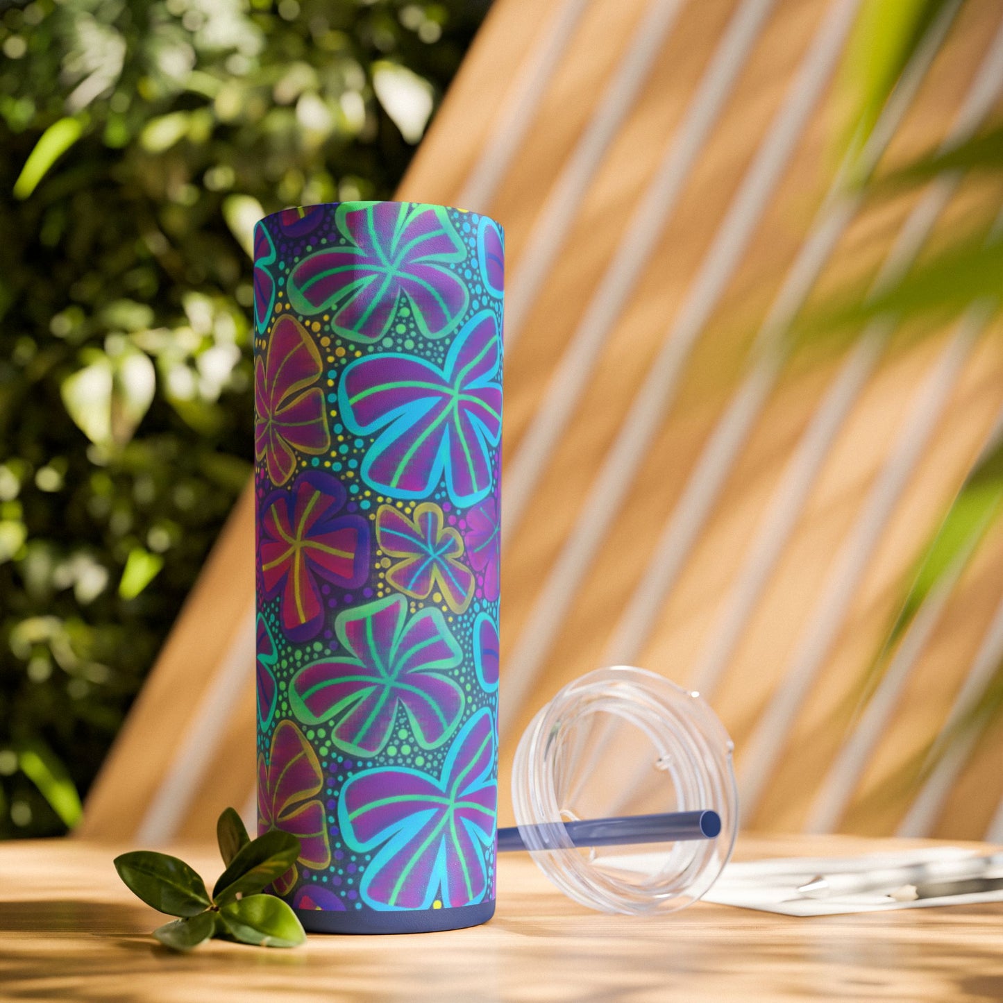 Pastel Butterfly Tumbler, 20oz Drinkware, Spring Decor, Cute Gift for Her, Eco-Friendly Cup, Floral Water Bottle