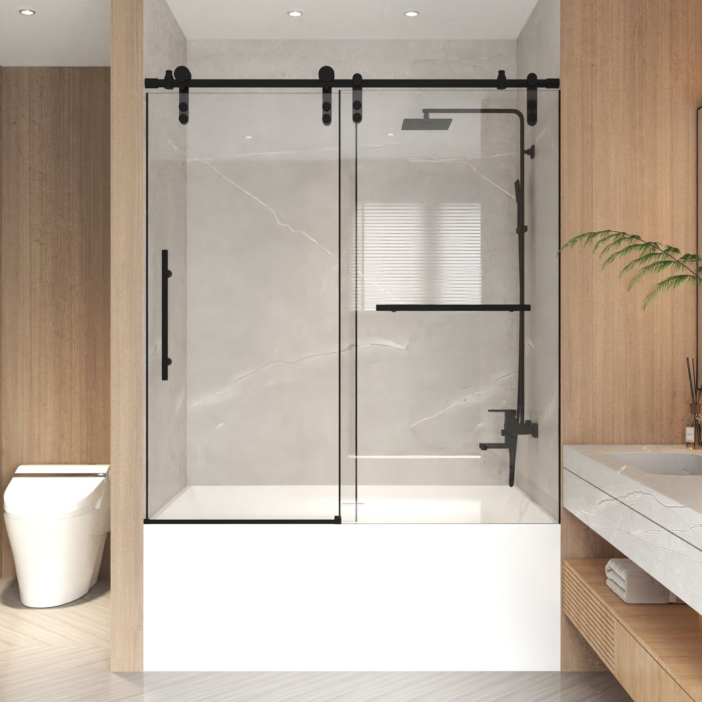 Frameless Sliding Bathtub Door