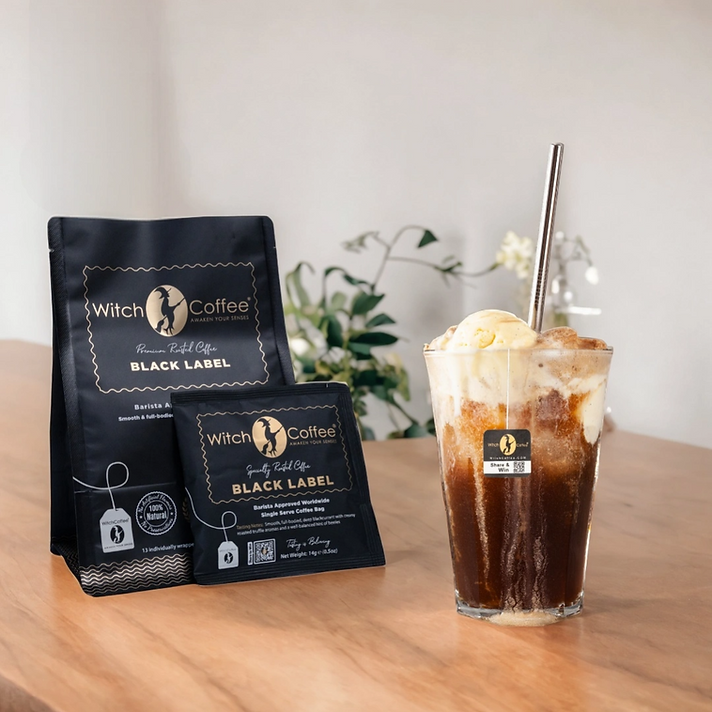 Witch Coffee - 13 Black Label individually Wrapped Steeped Coffee Bags-4
