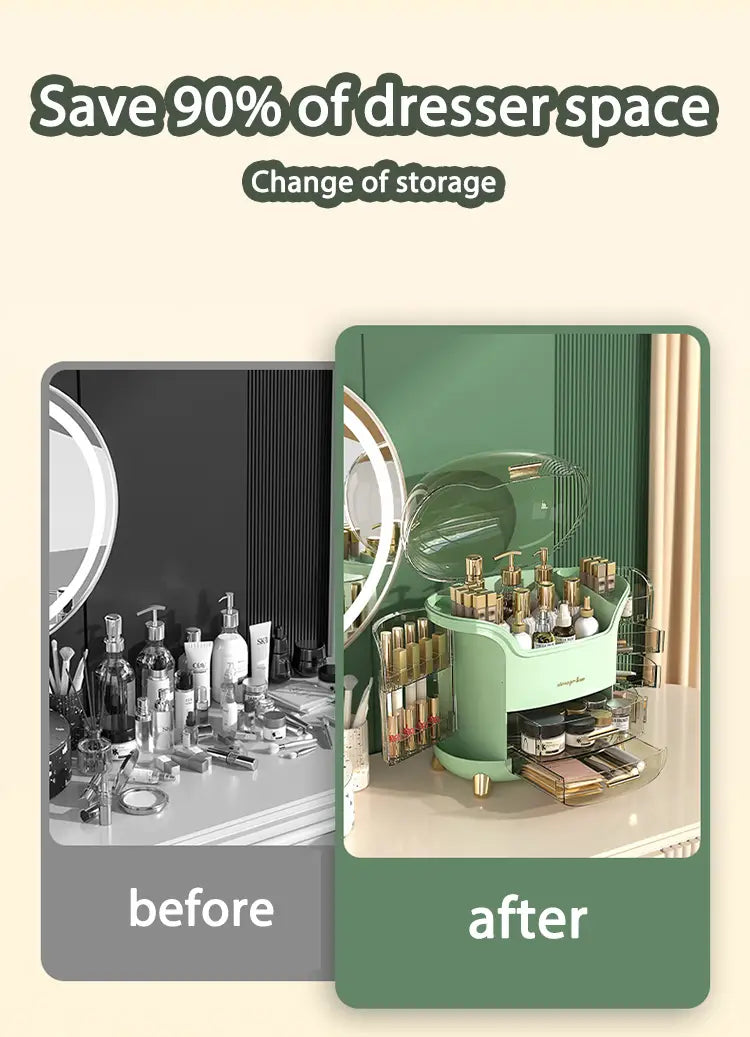 Sturdy Desktop Cosmetics Storage Box Dustproof and Waterproof Design-3