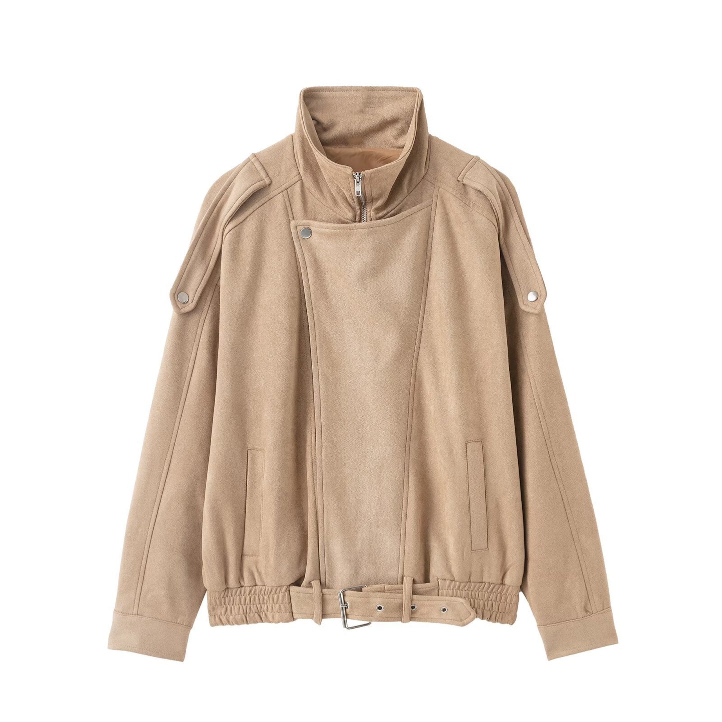 Suede Zipper Jacket Women's Coat