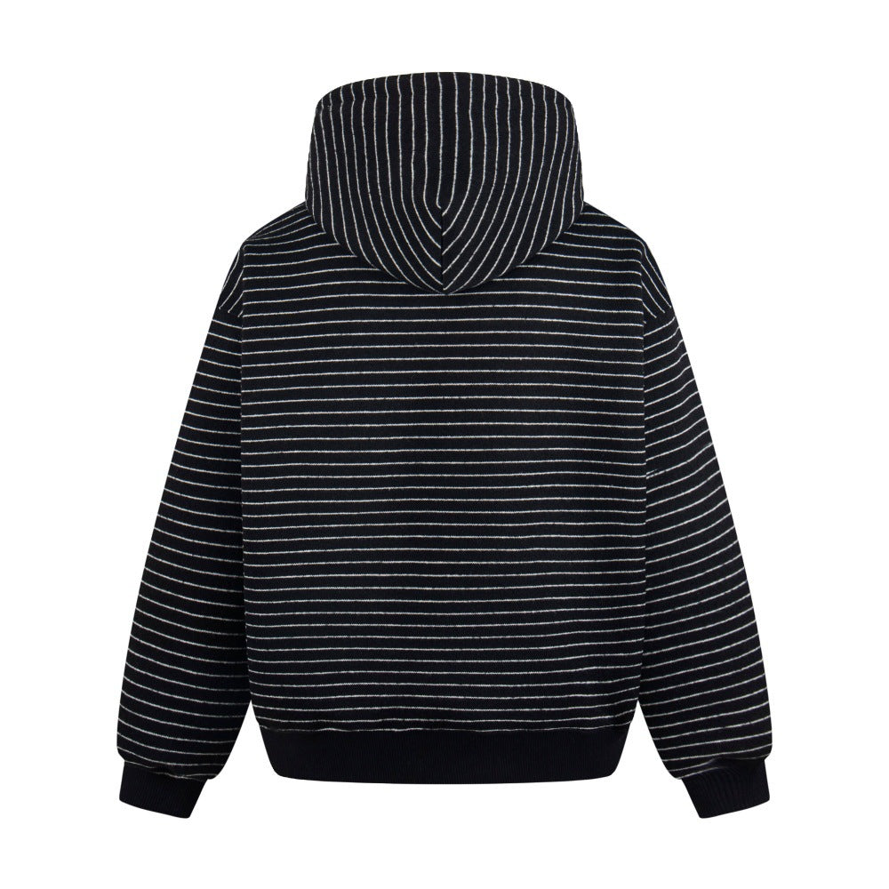 Striped hooded sweatshirt
