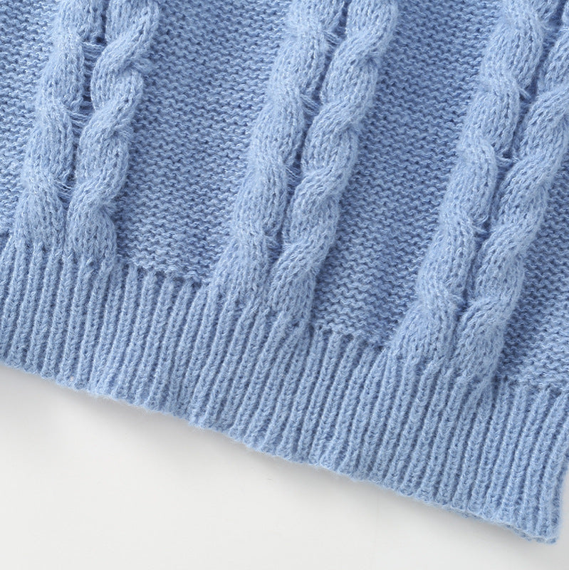 Loose fitting pullover long sleeved sweater