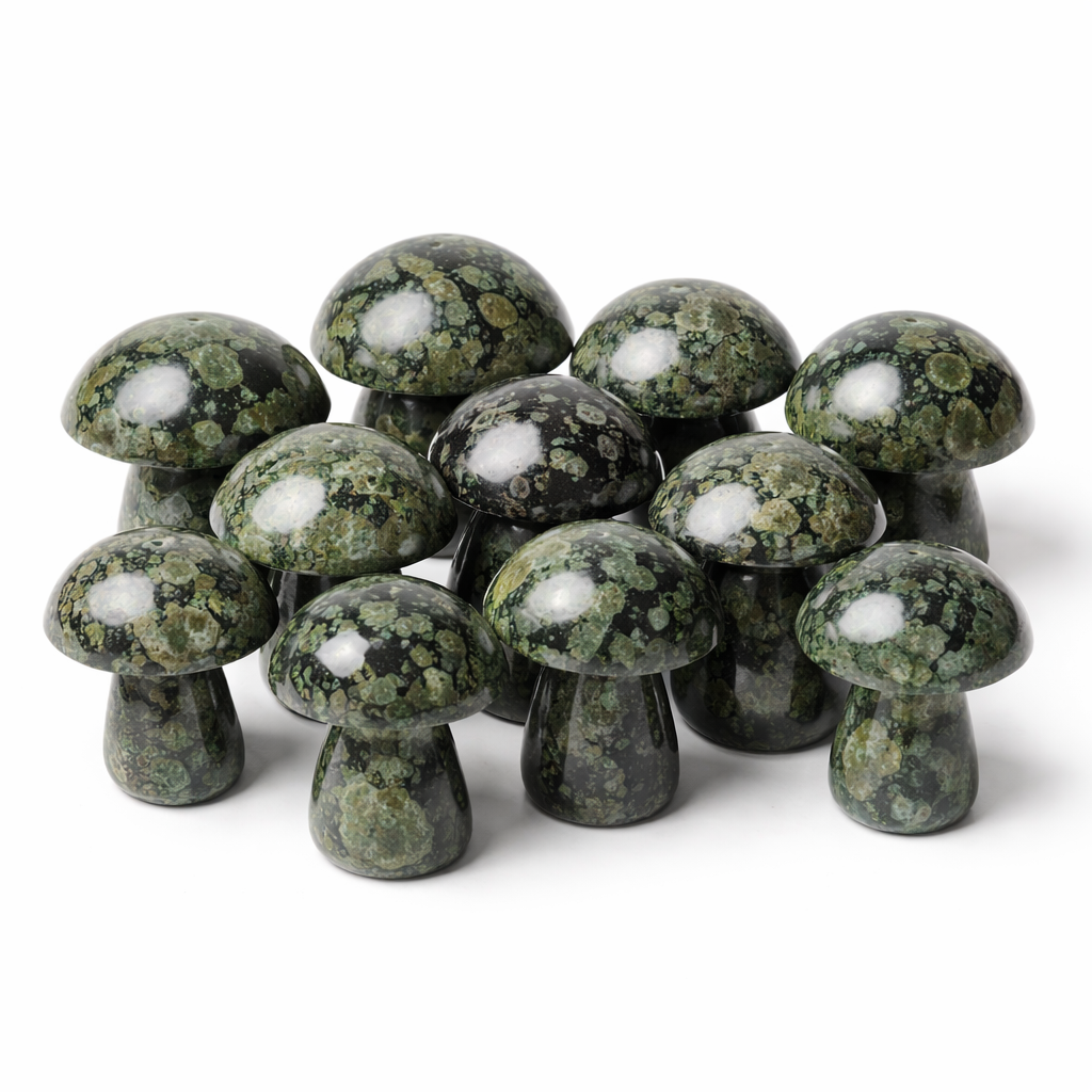 5 LB Kabamba Jasper Mushroom Carvings – Mixed Lot (No Selection)