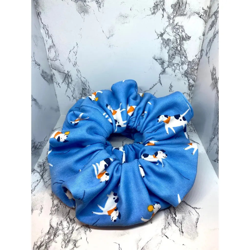 Blue Dogs Scrunchie