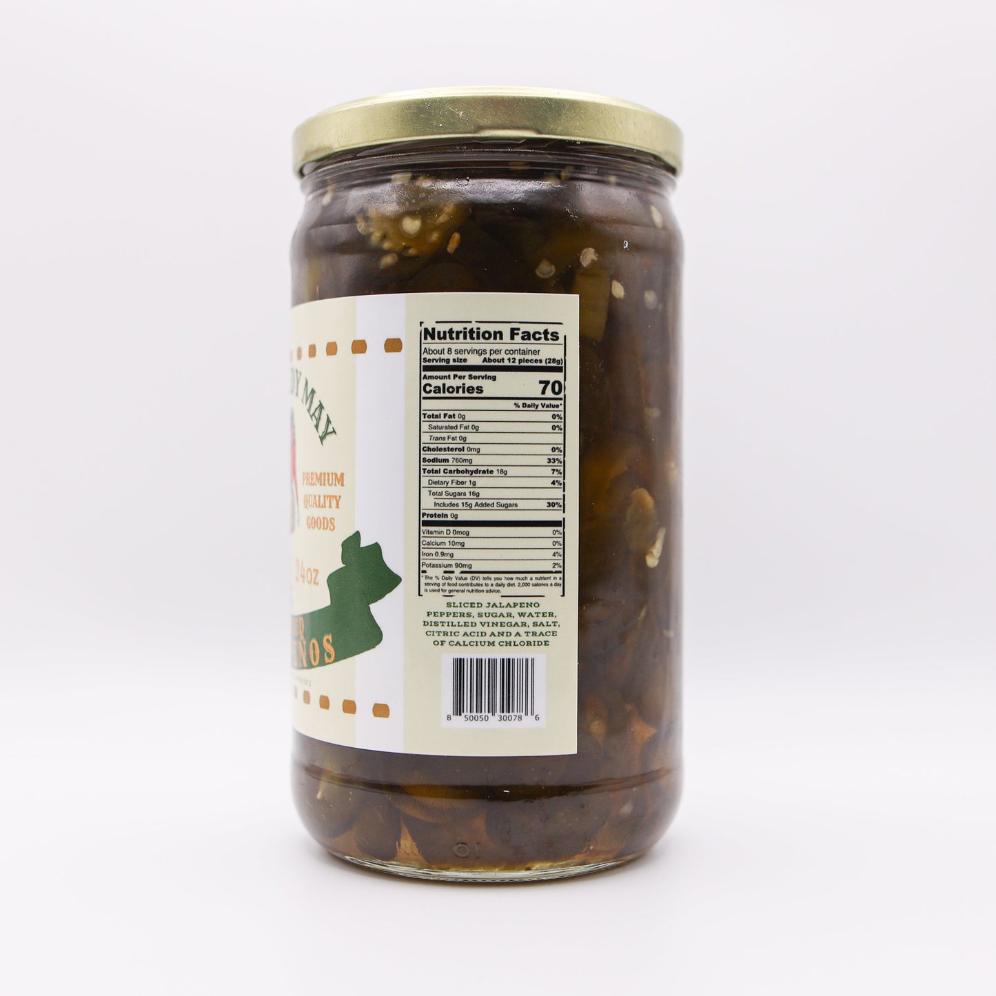 Sweet Heat Candied Jalapeños 2 pack – The Lady May’s Small-Batch Cowboy Candy | Sweet & Spicy Pickled Jalapeños in 24oz Glass Jar