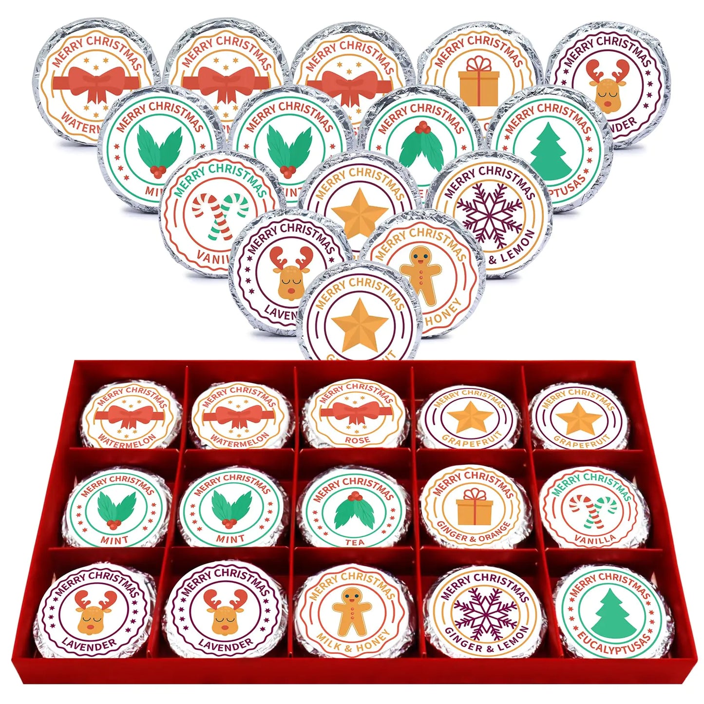 15-Pack Christmas Shower Bombs