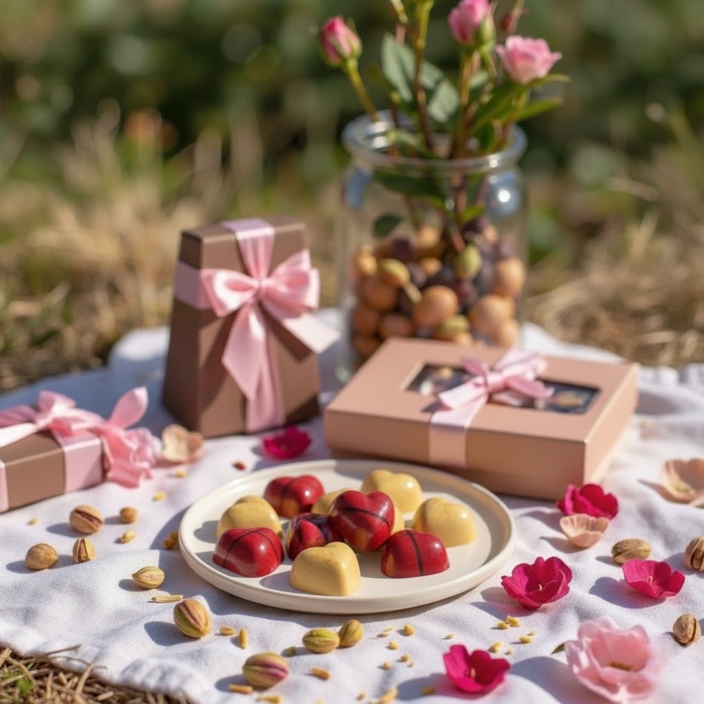 Andy Anand White Chocolate Heart Gift Box, 25 pc, 60% Cocoa – Gluten-Free, Silky Smooth, Valentine's Day, Anniversary & Special Gift