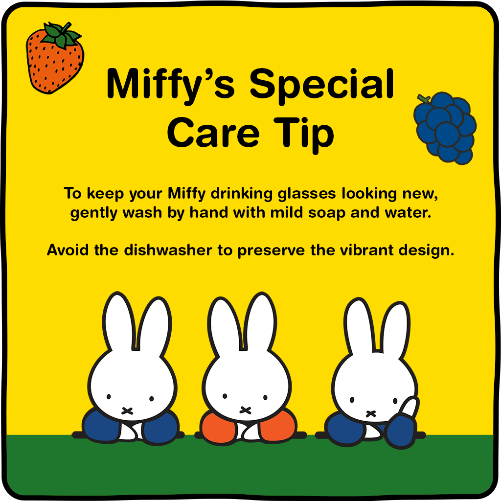 Miffy Strawberry Drinking Glasses - 16 oz