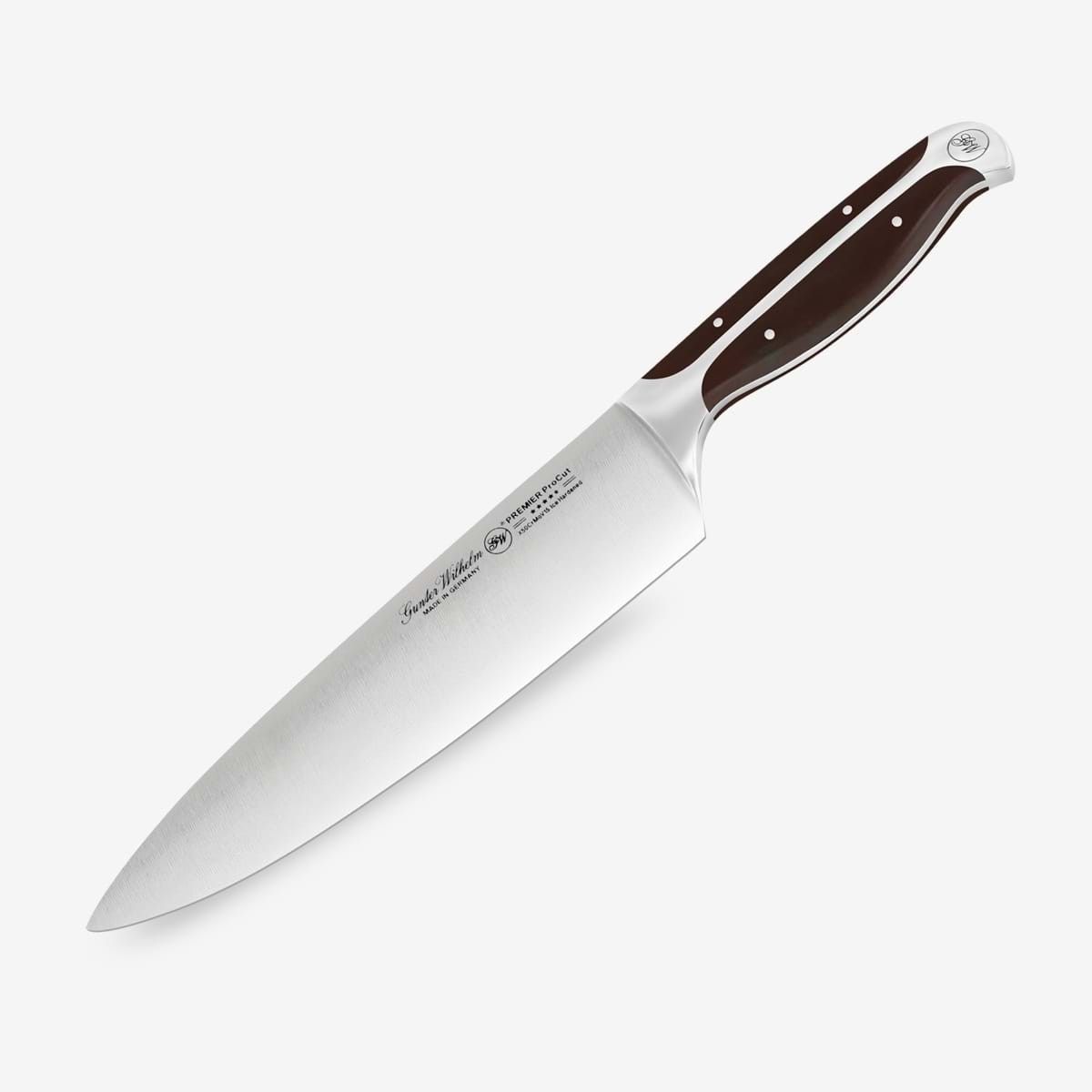 Gunter Wilhelm Premier Chef Knife, 8 Inch | Dark Brown ABS Handle SKU: 30-308-0108-1