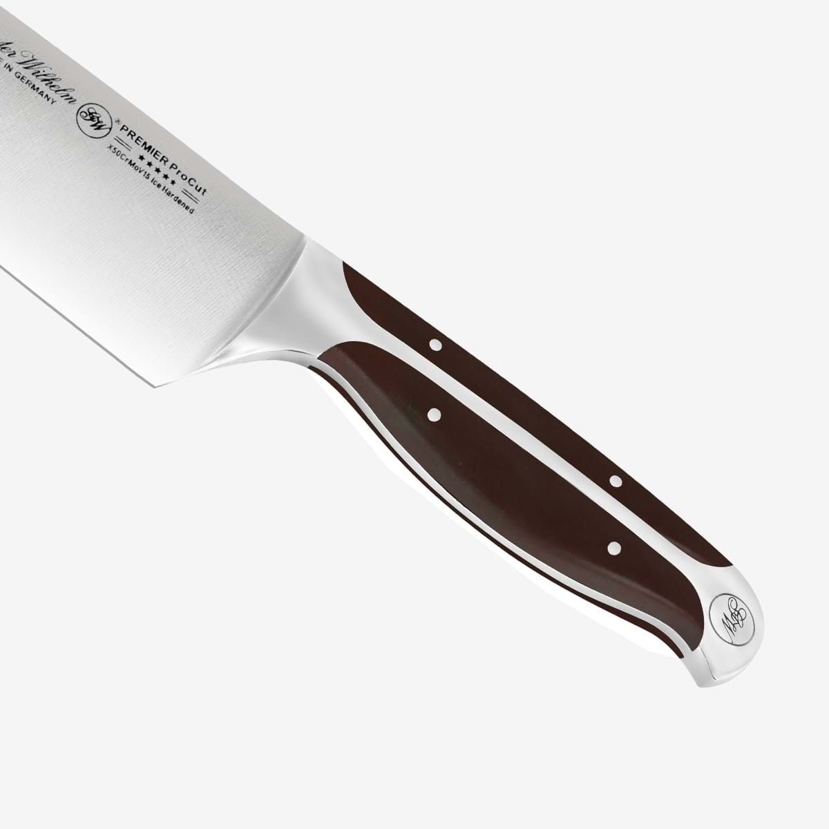 Gunter Wilhelm Premier Chef Knife, 8 Inch | Dark Brown ABS Handle SKU: 30-308-0108-3
