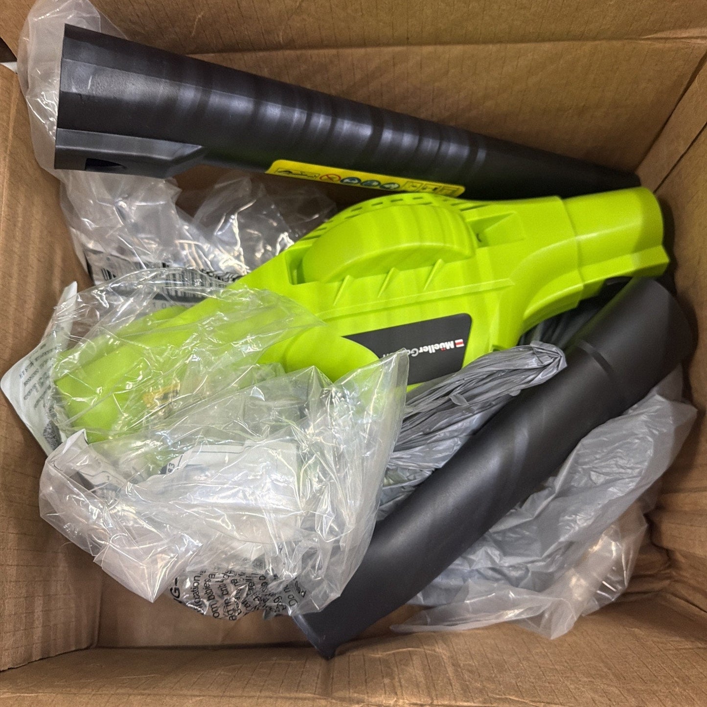 Mueller UltraStorm Leaf Blower Cordless Electric, 140 MPH 20 V Motor, OPEN BOX