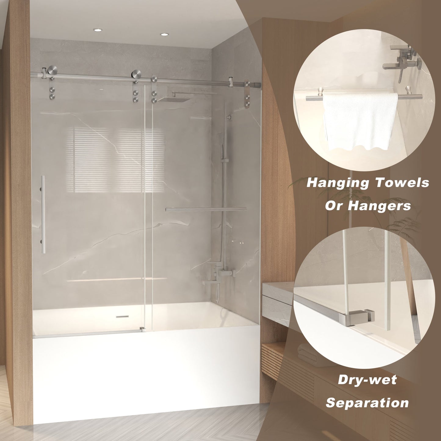 Frameless Sliding Bathtub Door