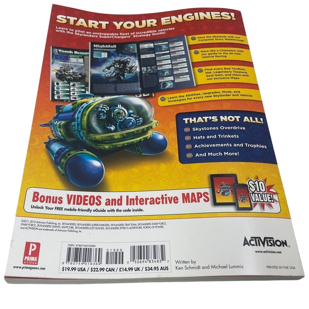 2015 Prima Games Skylanders Super Chargers Official Guide Paperback Book