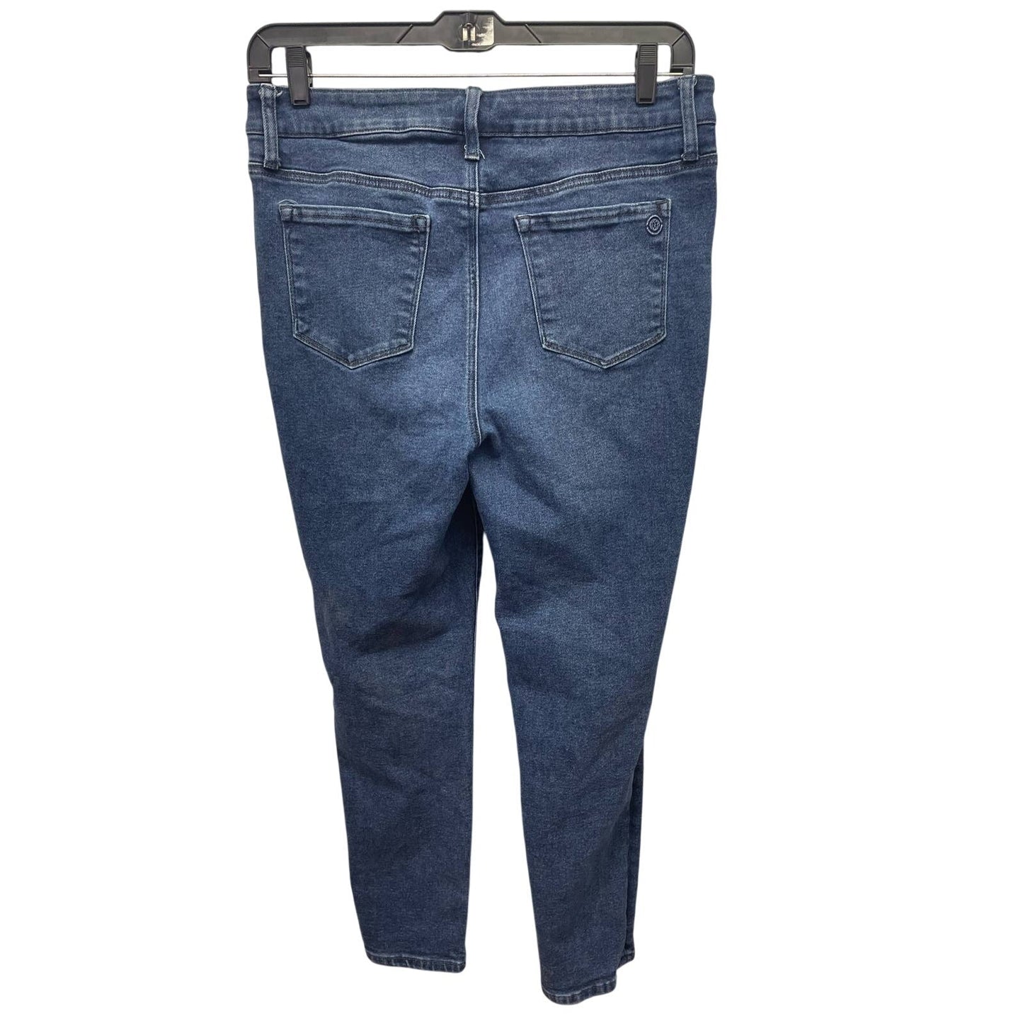 MaxStudio Indigo Womens Size 16 Stretch Cotton Straight Leg Denim Blue Jeans