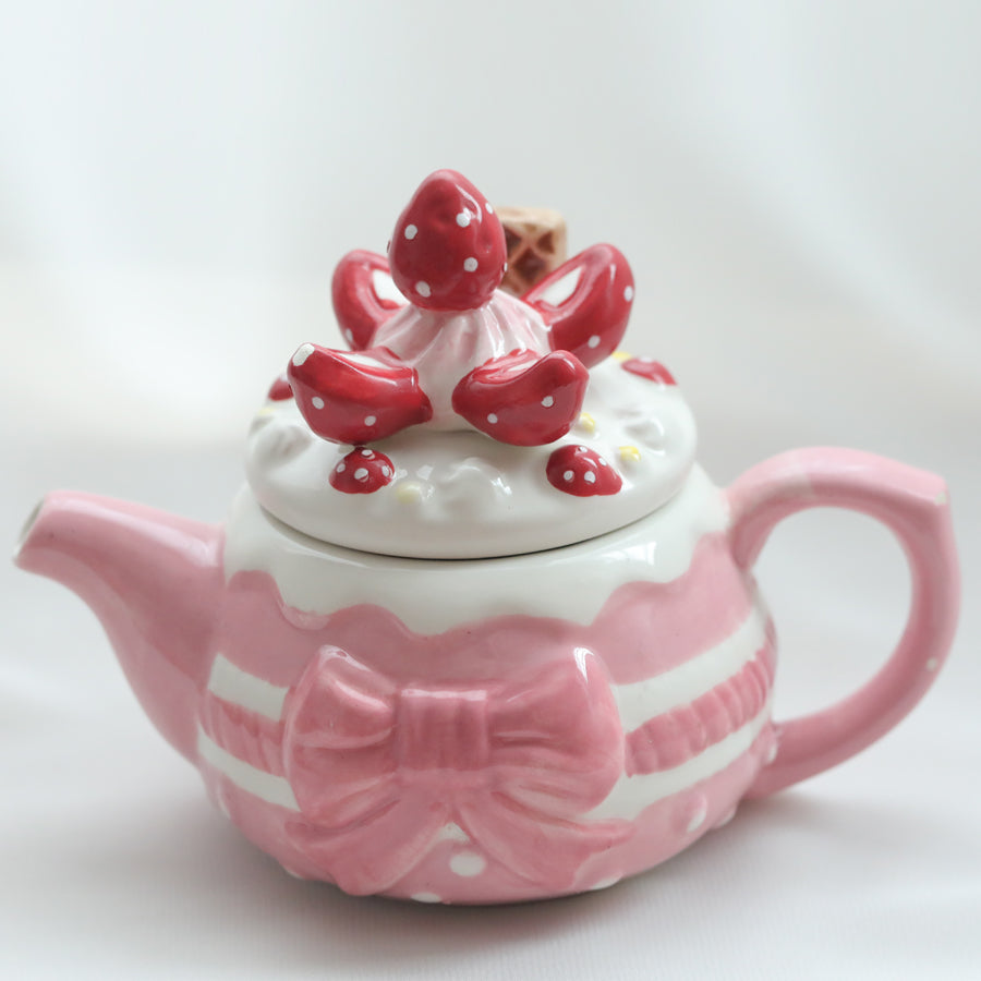 Handmade Ceramic Strawberry Mug With Lid