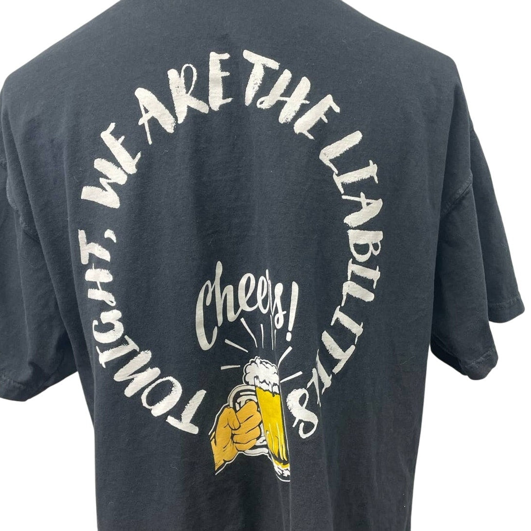 Mens Large Accounting Tonight We Are The Liabilities Short Sleeve Cotton Tee