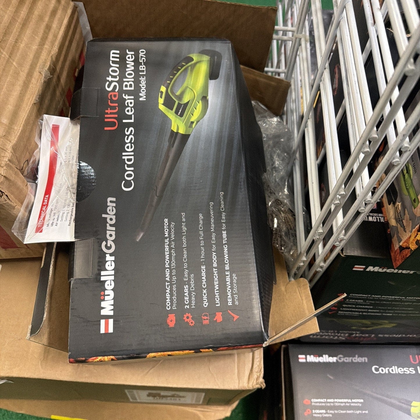 Mueller UltraStorm Leaf Blower Cordless Electric, 140 MPH 20 V Motor, OPEN BOX