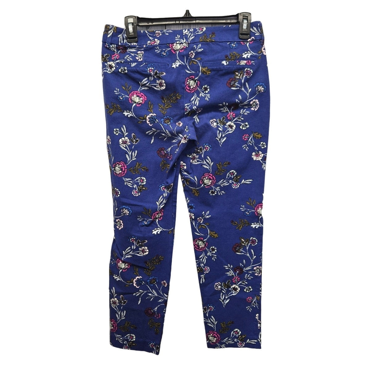 Old Navy Womens 8 Midrise Pixie Stretch Cotton Floral Latch & Eye Jeans