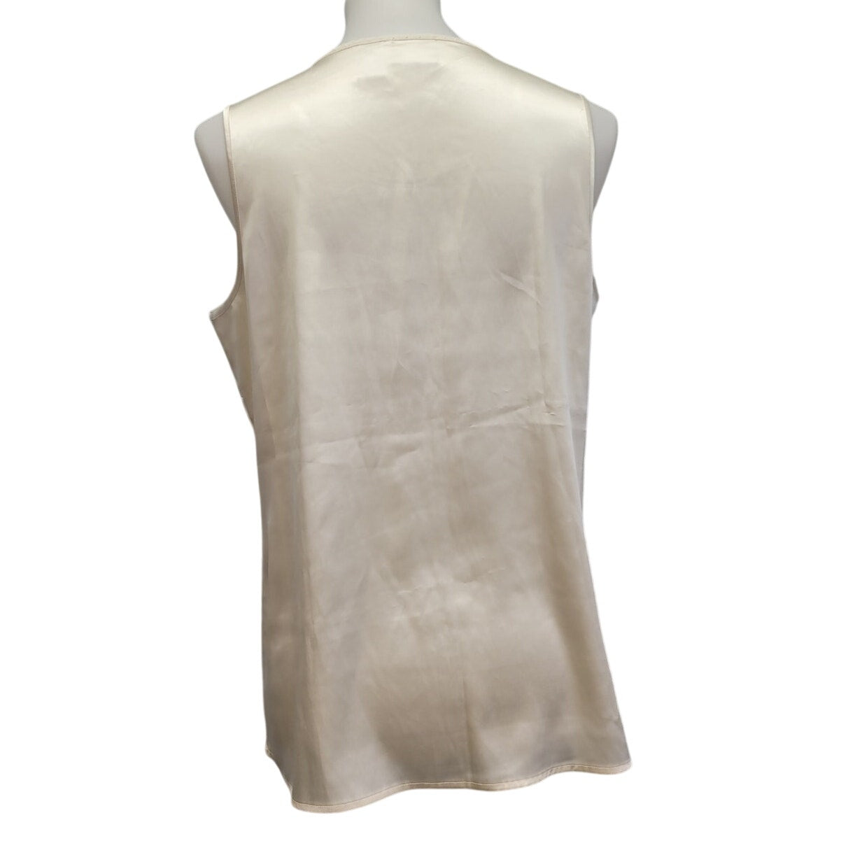 Chicos Womens Size 1 Small PolySpandex Sleeveless Crew Neck Shiny Tunic Top