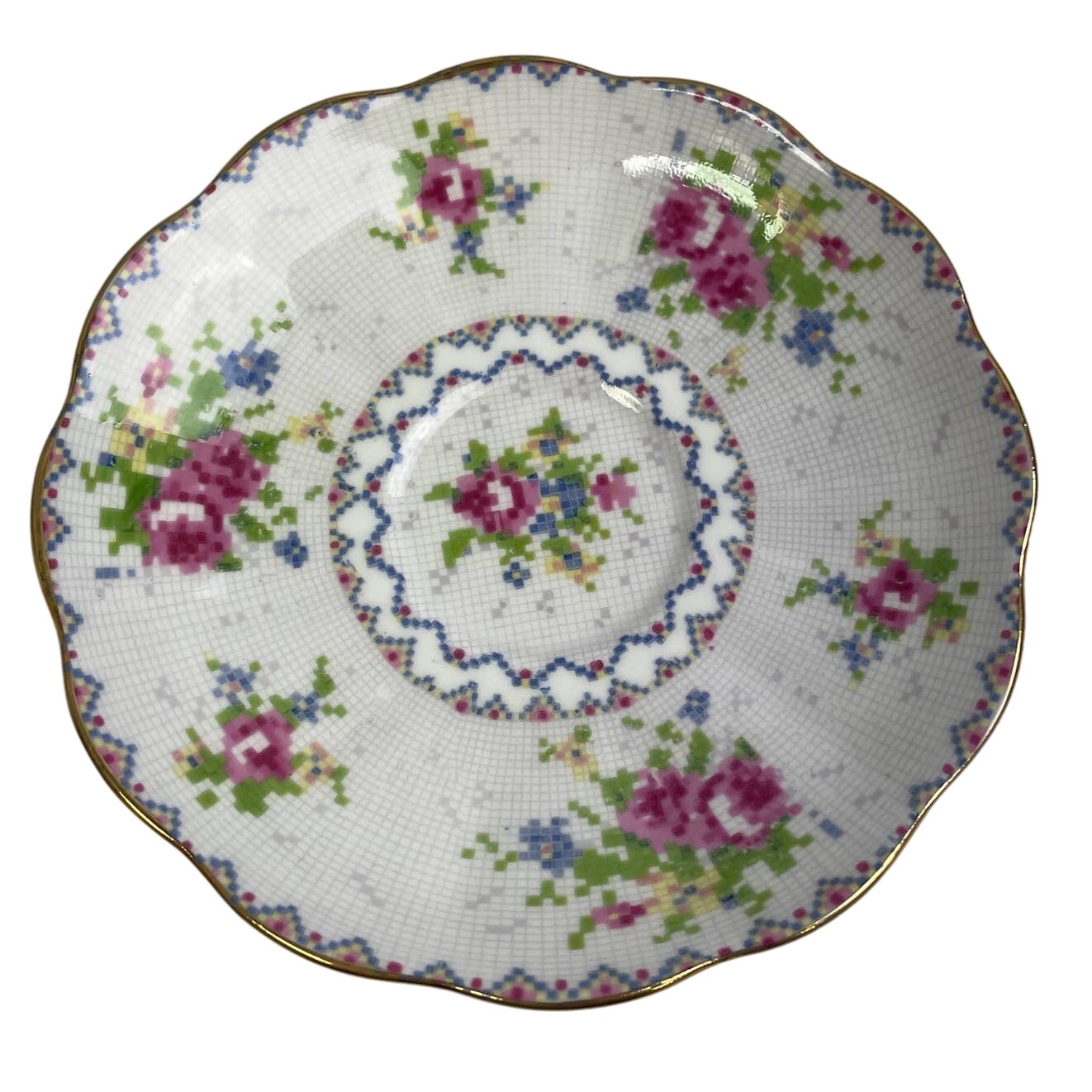 Vintage Royal Albert 778676 England Cup Saucer Petit Point Bone China Teacup Set