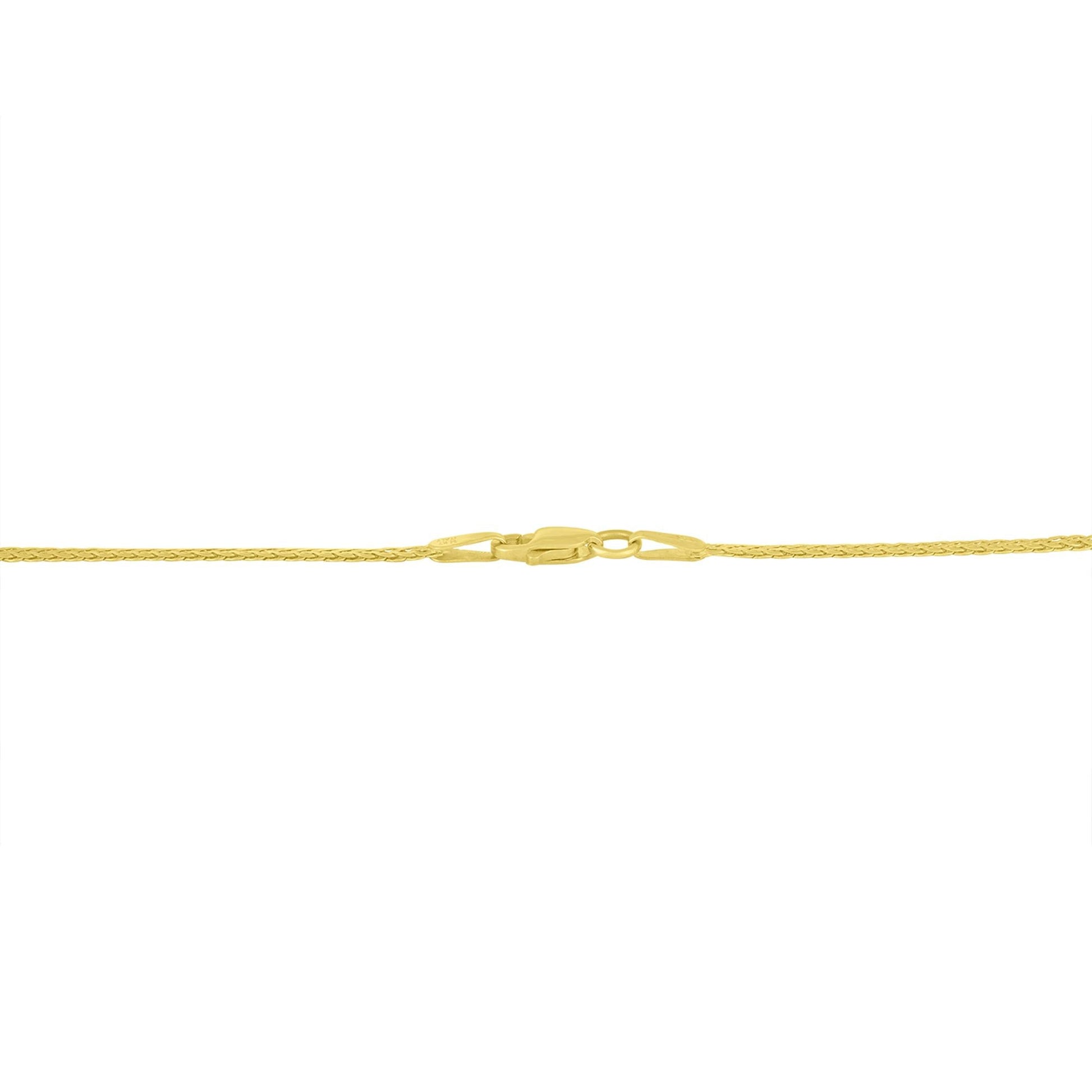 10K Yellow and White Gold 1/2 Cttw Princess Cut Diamond Channel-Set “V” Shape 18" Franco Chain Necklace (H-I Color, SI2-I1 Clarity)-4