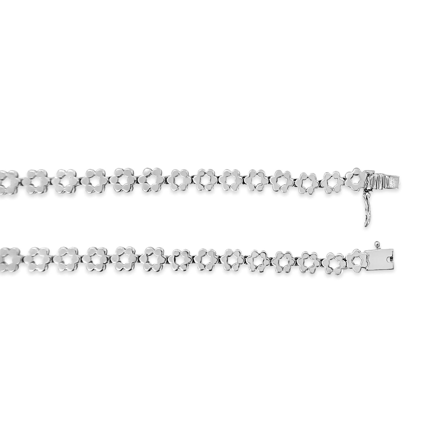 IGI Certified 14K Gold 8.0 Cttw Pave Set Round-Cut Diamond Cluster Graduating Riviera Statement Necklace (H-I Color, I1 Clarity)-3