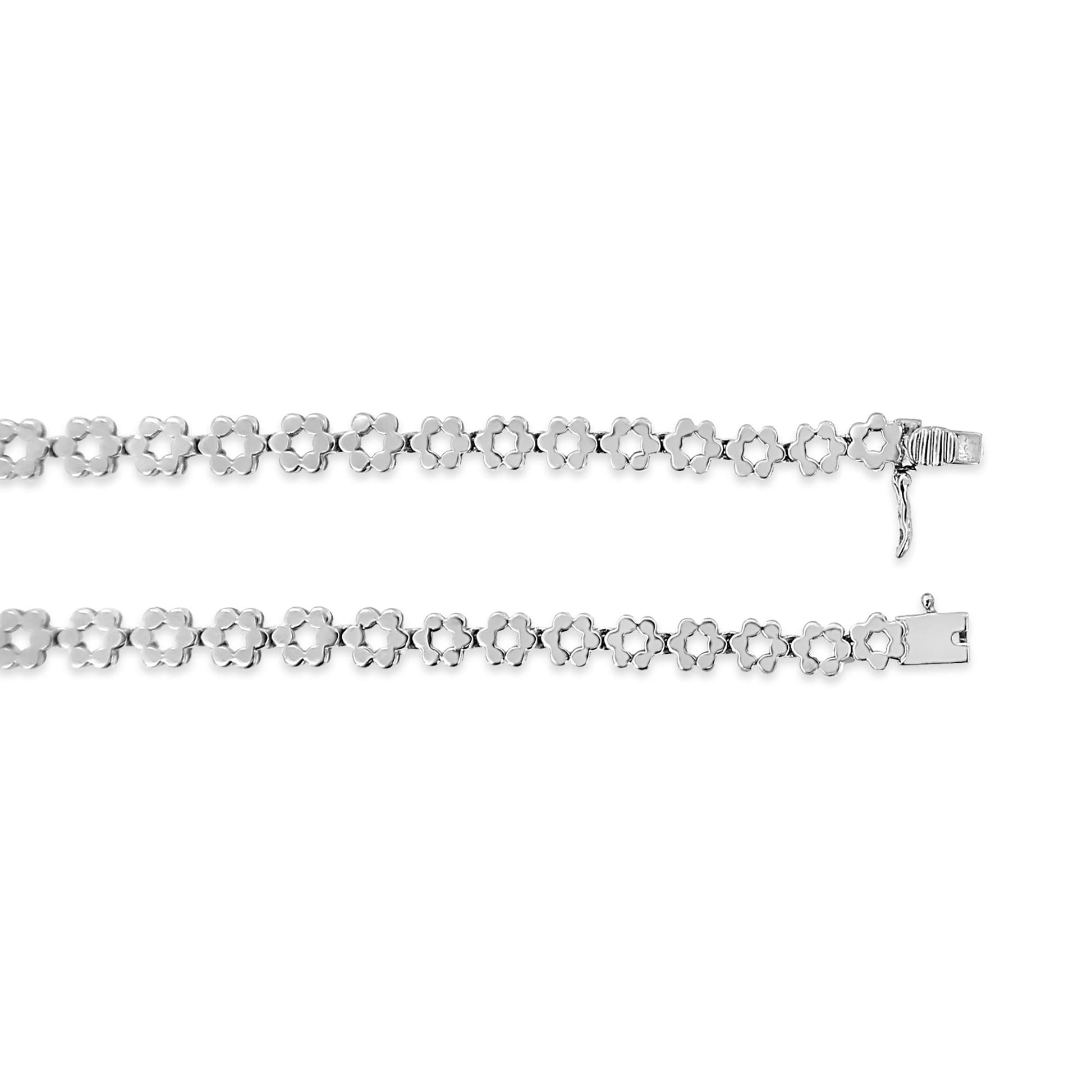 IGI Certified 14K Gold 8.0 Cttw Pave Set Round-Cut Diamond Cluster Graduating Riviera Statement Necklace (H-I Color, I1 Clarity)-3