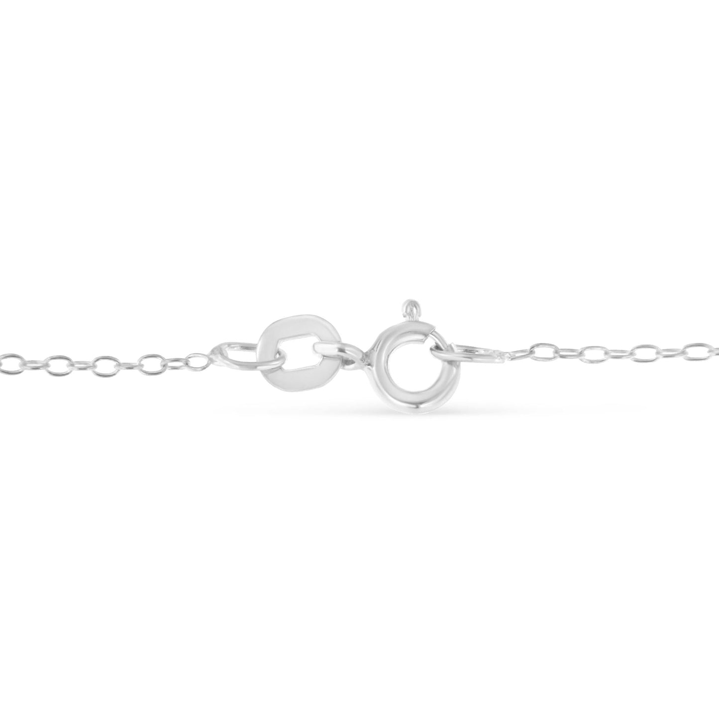 Sterling Silver Diamond Station Necklace (1/2 cttw, I-J Color, I1-I2 Clarity)-4