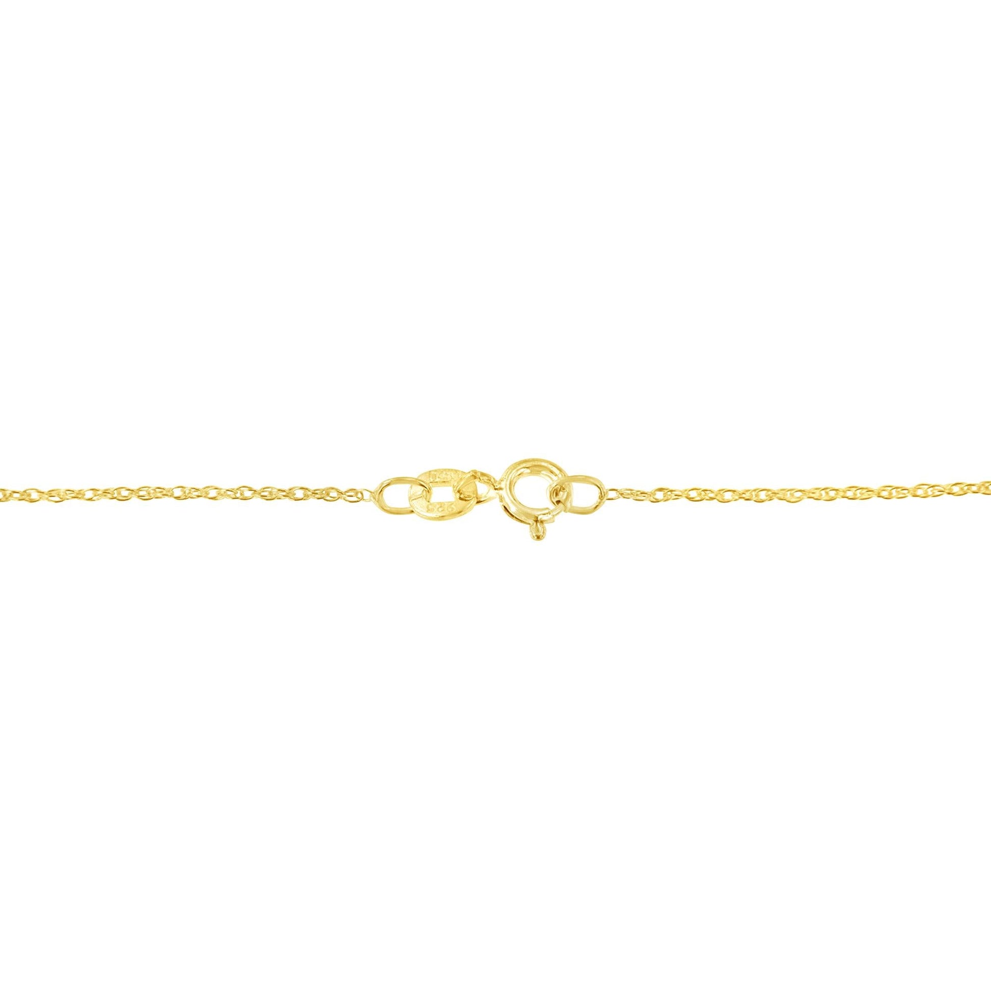10K Gold 1/5 Cttw Princess Cut Diamond 3 Stone Drop 18" Pendant Necklace (H-I Color, SI2-I1 Clarity)-2