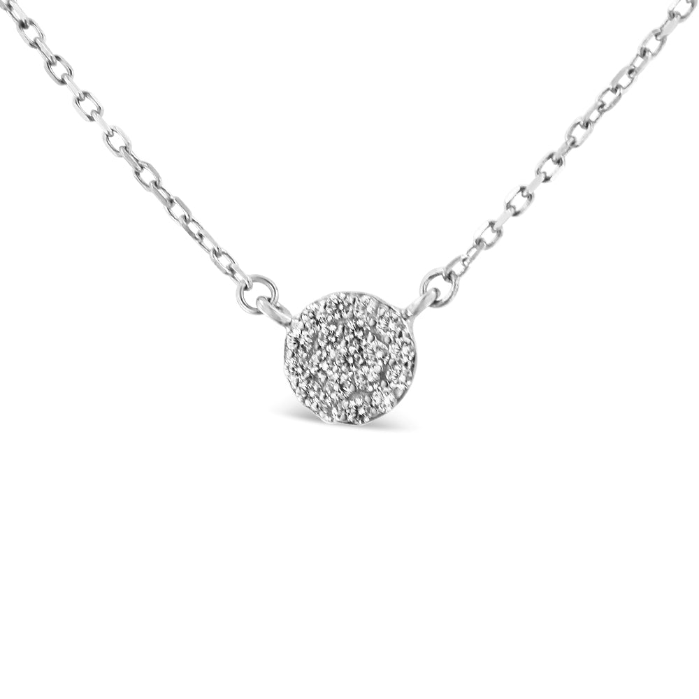 .925 Sterling Silver 1/2 Cttw Round Diamond Medallion Multi-Strand Tri Pendant 18" Necklace (H-I Color, I2-I3 Clarity)-4