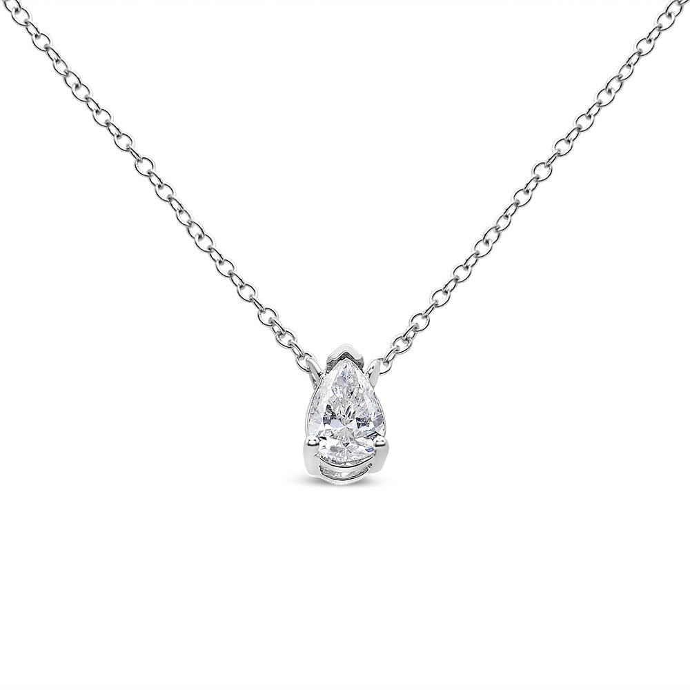 .925 Sterling Silver Miracle Set Princess-Cut Diamond Solitaire Stud Earrings (H-I Color, I1-I2 Clarity)-0