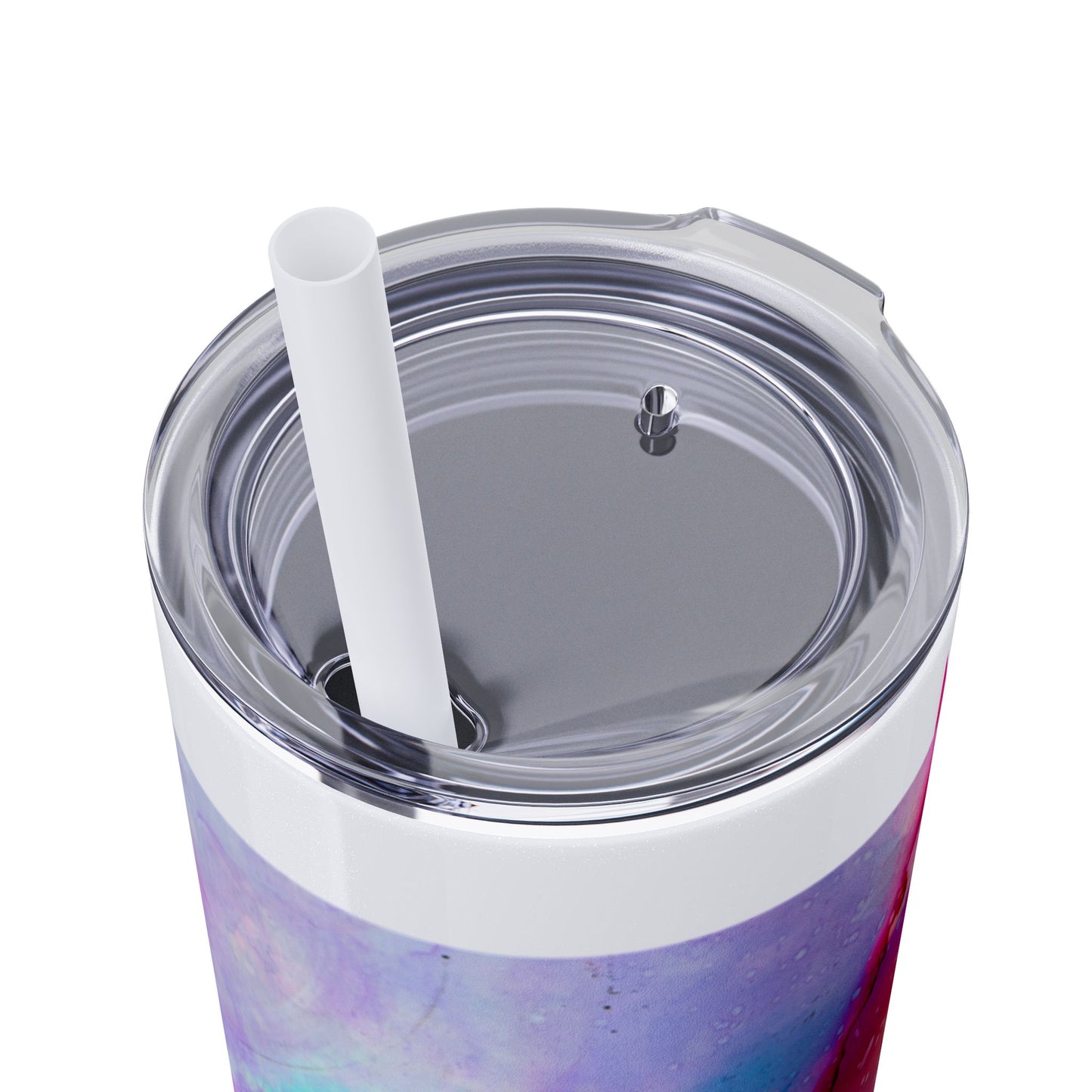 Beautiful Watercolor Splatter Skinny Tumbler with Straw - 20oz, Vibrant Colorful Drinkware for Every Occasion, Perfect Gift for Friends, Reusable Travel Mug, Water [...]