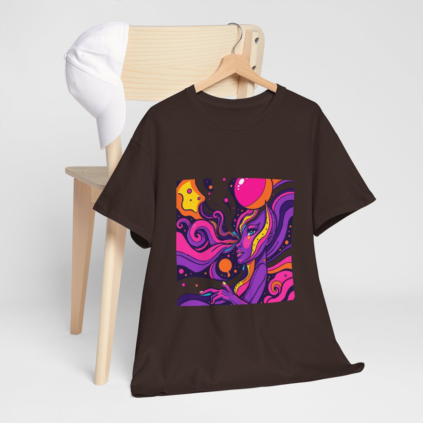 Vibrant Psychedelic Art Tee, Bohemian Graphic T-Shirt, Unisex Cotton Tee, Fashionable Casual Wear, Perfect Gift for Art Lovers
