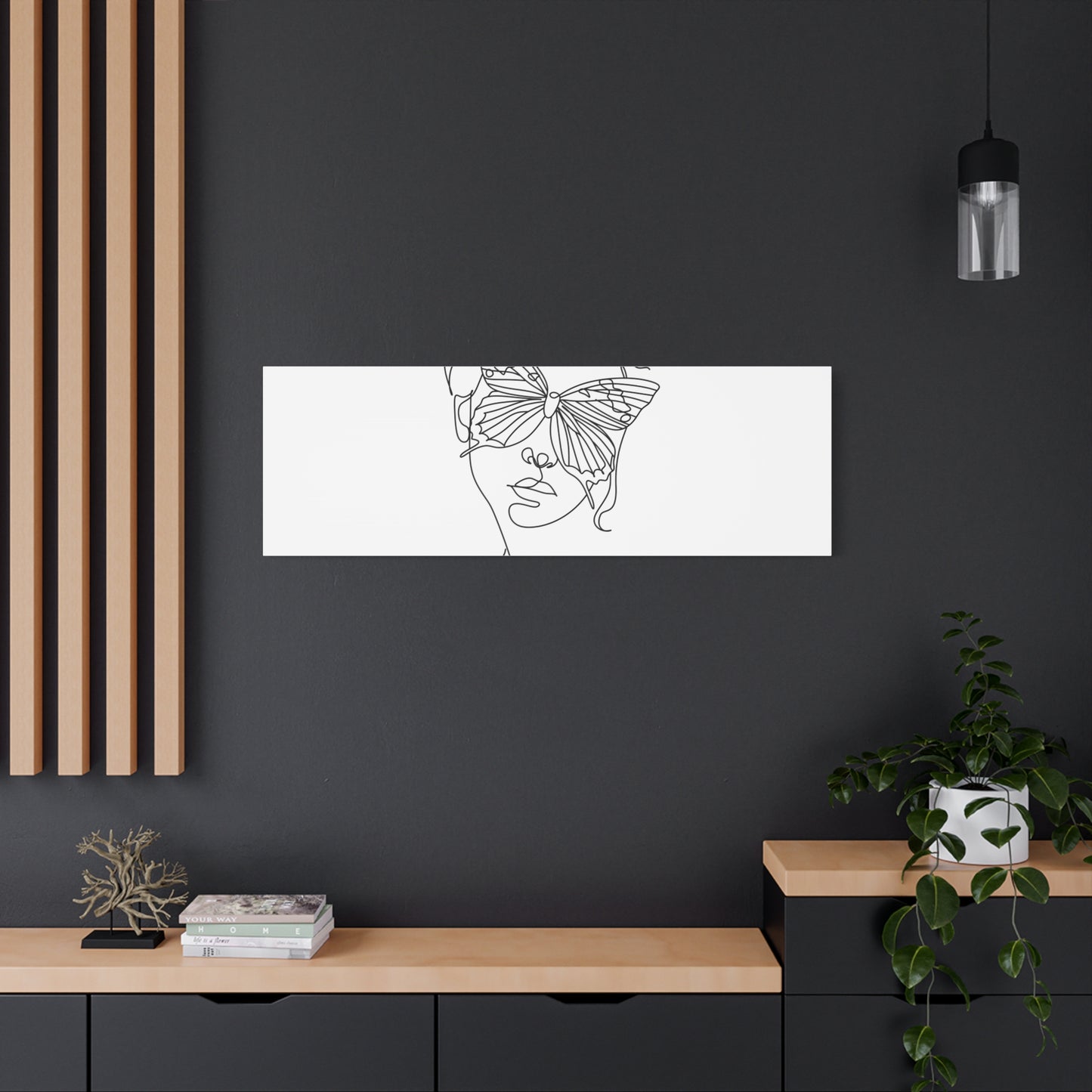 Minimalist Butterfly Canvas Art, Modern Home Decor, Gift for Nature Lovers, Wall Art for Women, Inspirational Wall Art