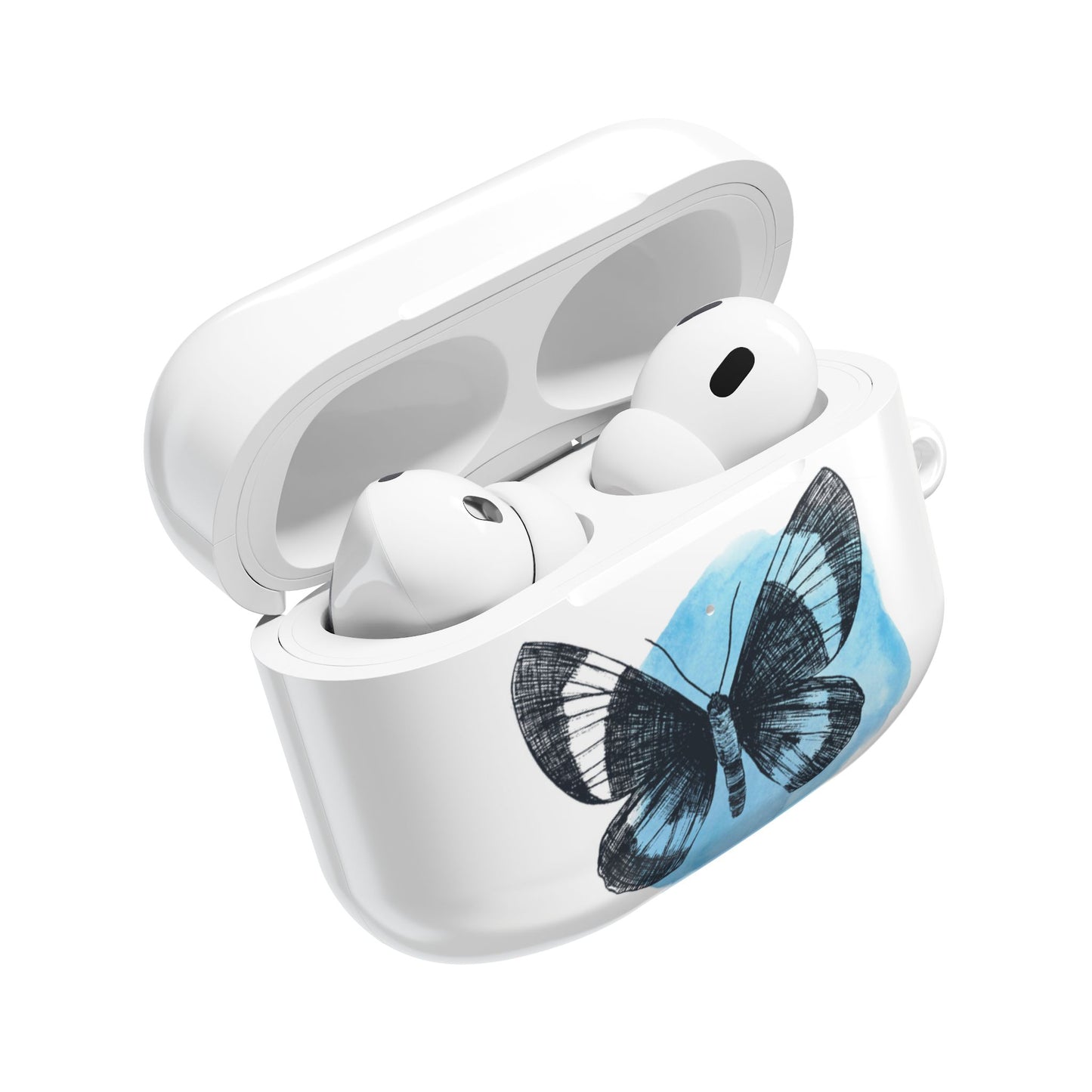Artistic AirPod Cases with Butterfly Design, Motivational Gift for Music Lovers, Personalized Accessories, Unique Custodial Cases, [...]