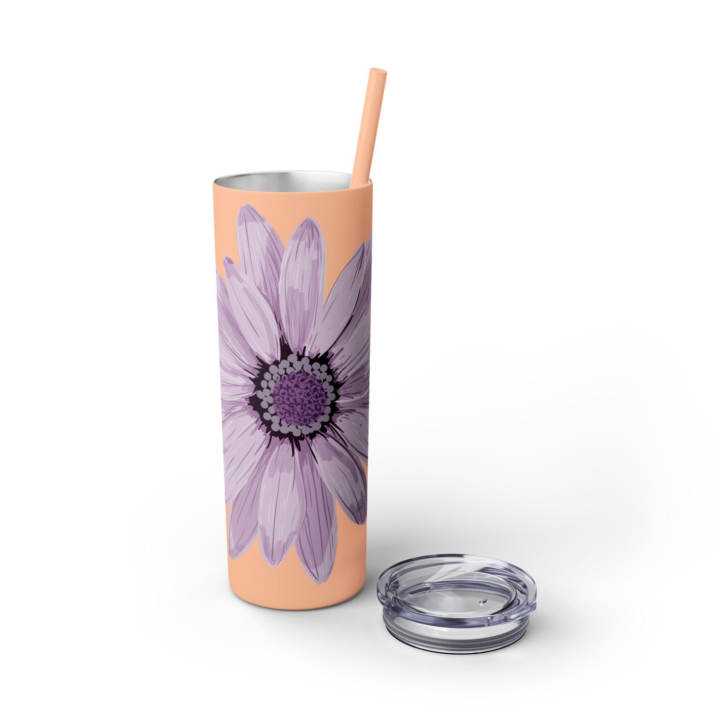 Floral Skinny Tumbler, 20oz - Stylish Drinkware for Home, Office, Gifts, Party Favors, Spring Decor