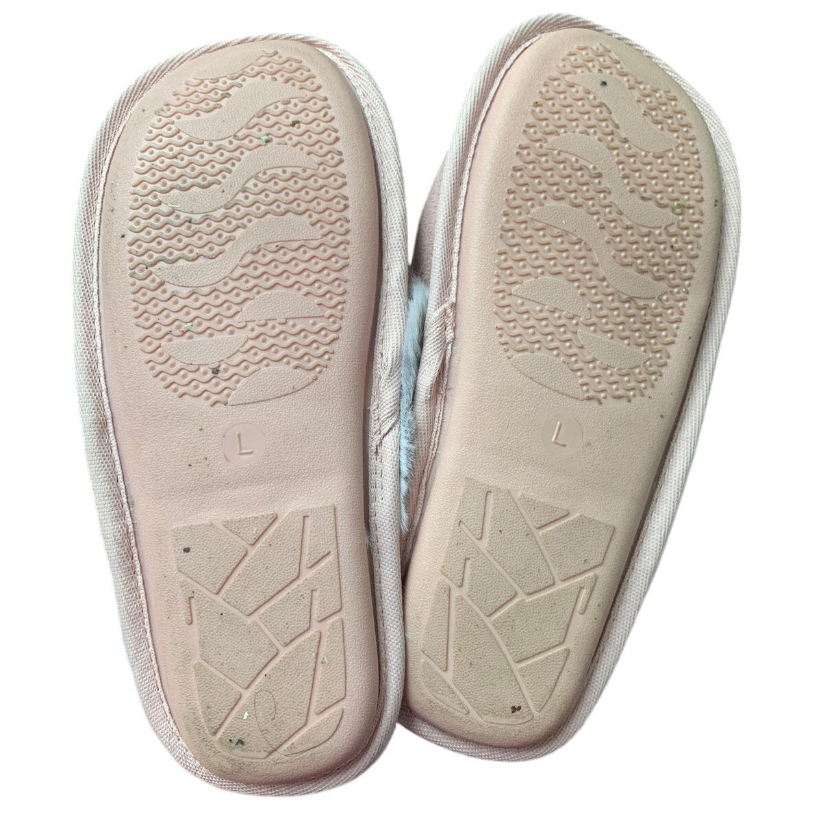 Vidayie Women Size Large (7-8) Pink Faux Suede Furry Slide On Mule Slipper Shoes
