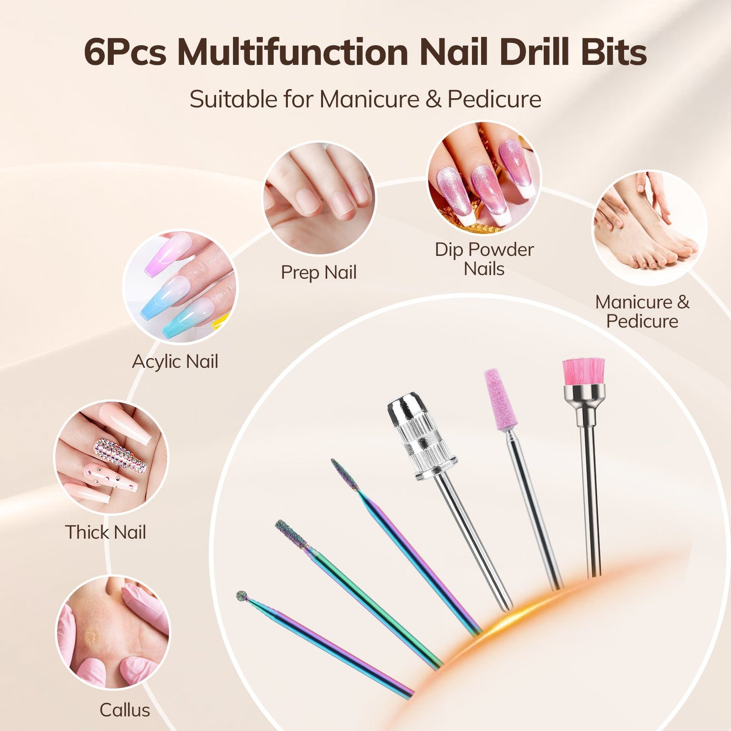 Wand™ Nail Drill - Cherry Print - 35,000 RPM Rechargeable