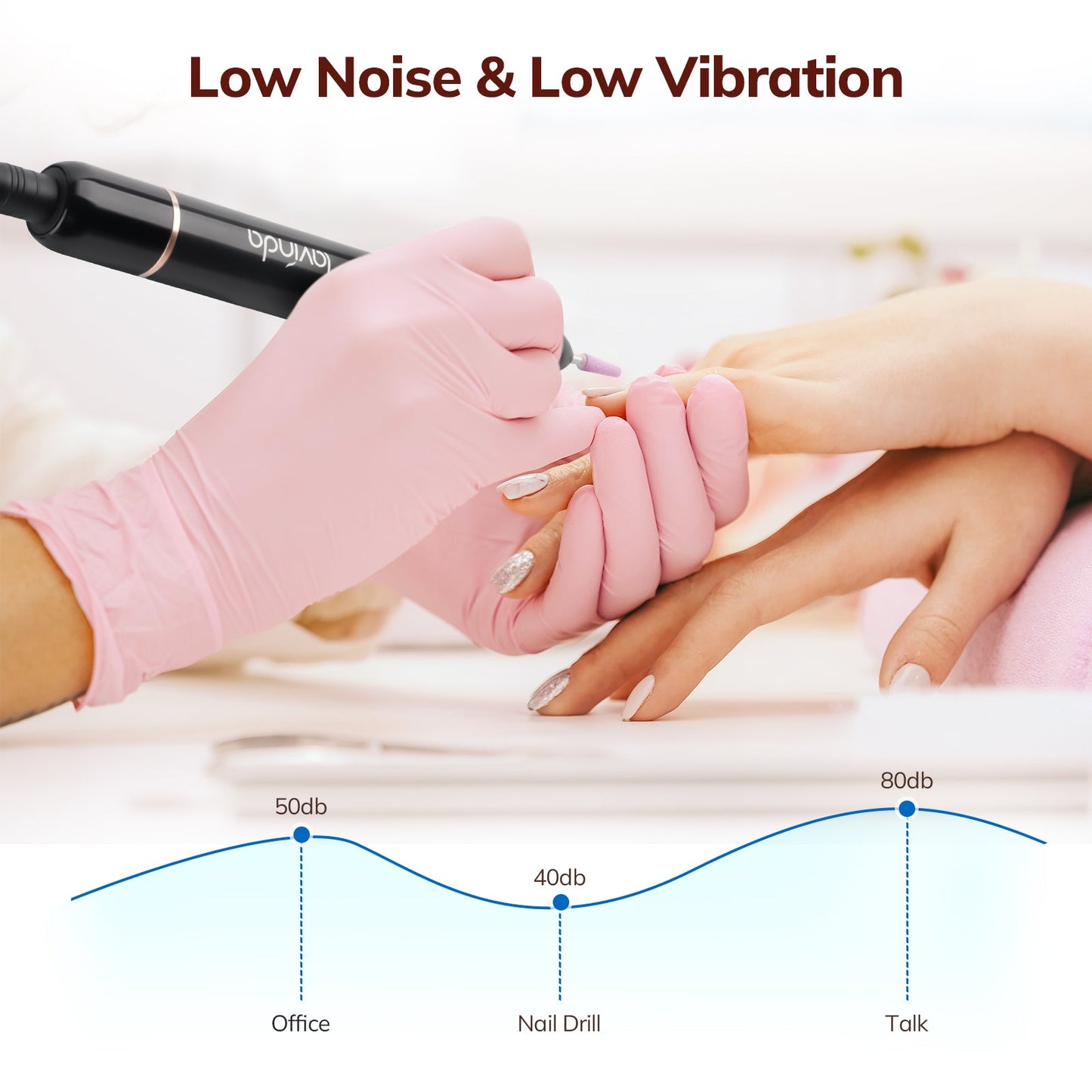 Wand™ Nail Drill - Cherry Print - 35,000 RPM Rechargeable
