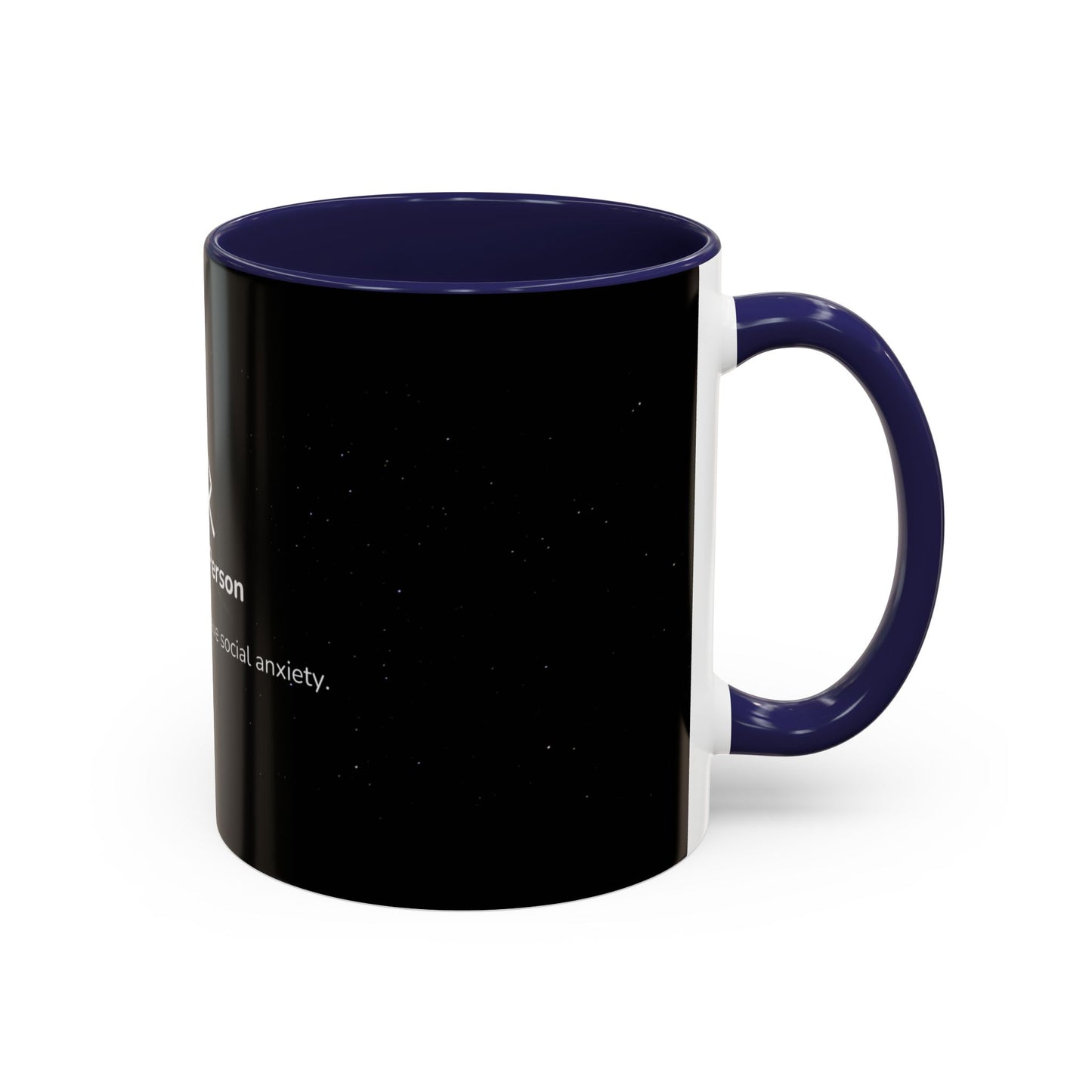 Sensitive Person Social Anxiety Coffee Mug - Black Accent, Gift for Introverts, Social Anxiety Humor, Unique Mug for Tea Lovers, Thoughtful Present