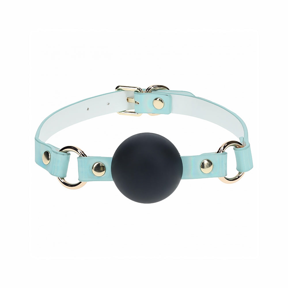 Ouch! International Paris Collection Silicone Ball Gag Blue-4