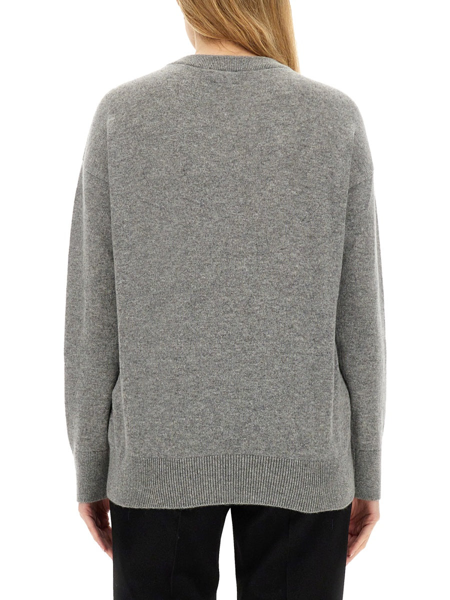 Burberry Women Cashmere Sweater With Kilt Pin