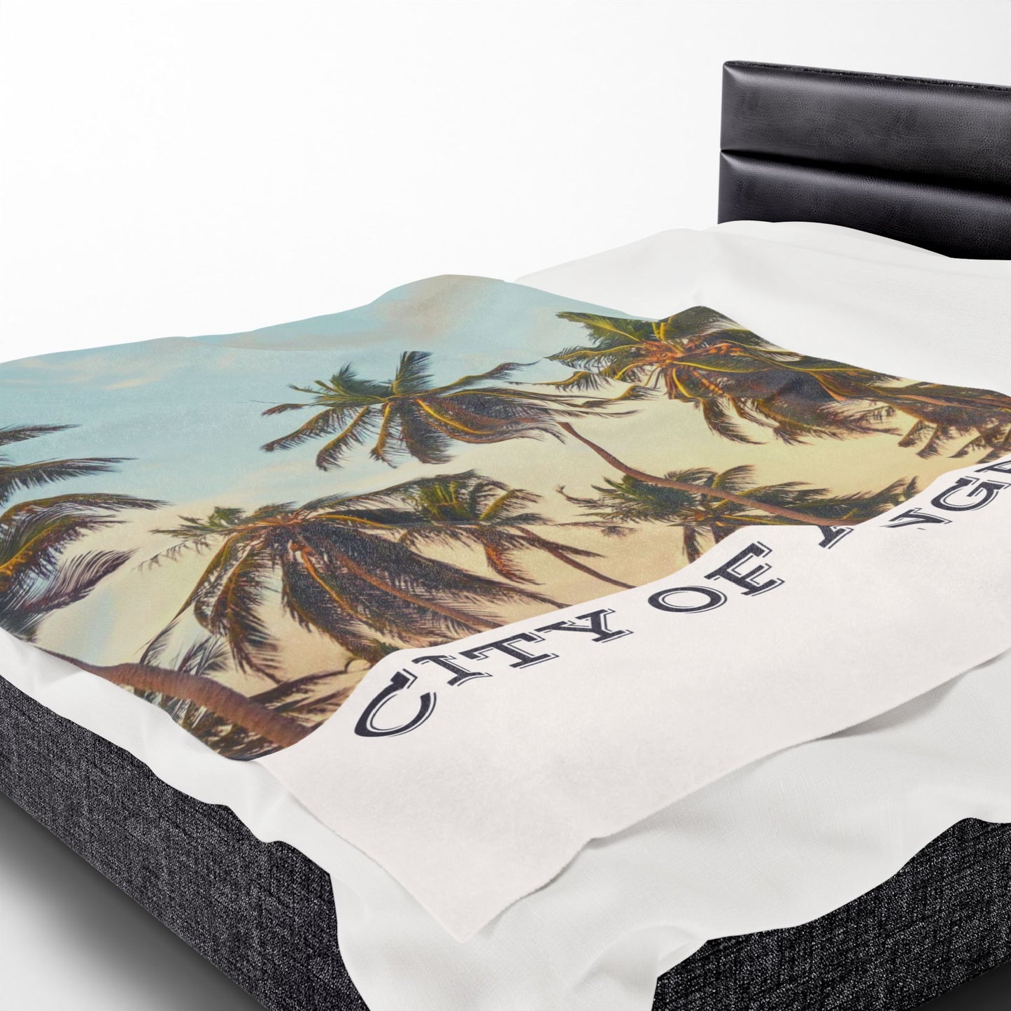 Cozy City of Angels Velveteen Plush Blanket, Soft Throw for Home, Beach Blanket, Travel Companion, Gift for Friends