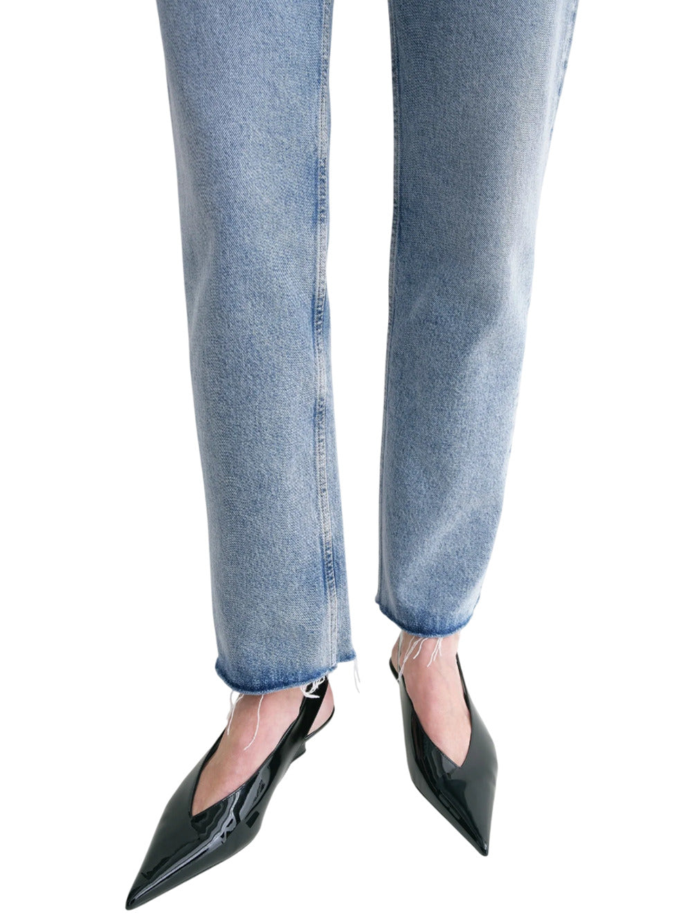 Toteme Women Distressed Blue Classic Cut Denim