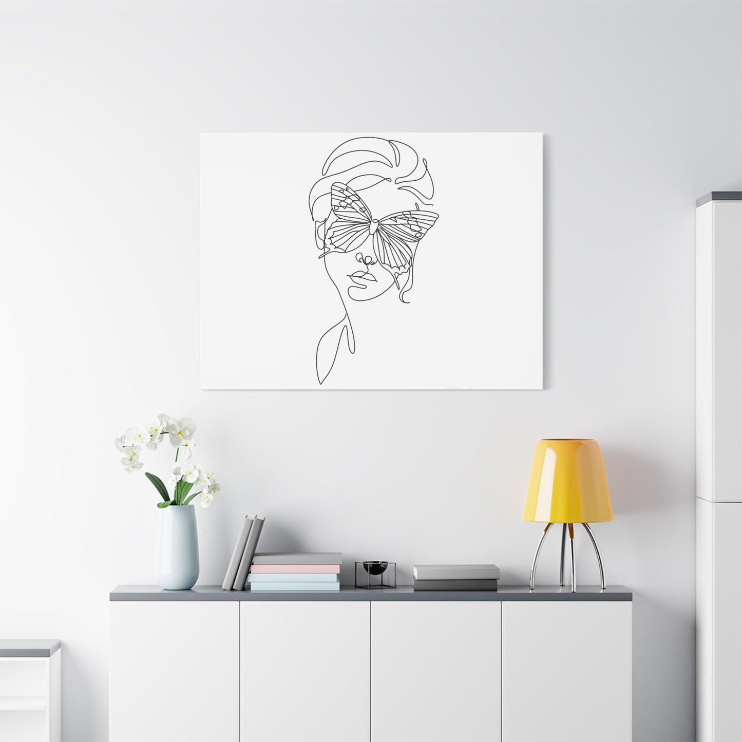 Minimalist Butterfly Canvas Art, Modern Home Decor, Gift for Nature Lovers, Wall Art for Women, Inspirational Wall Art
