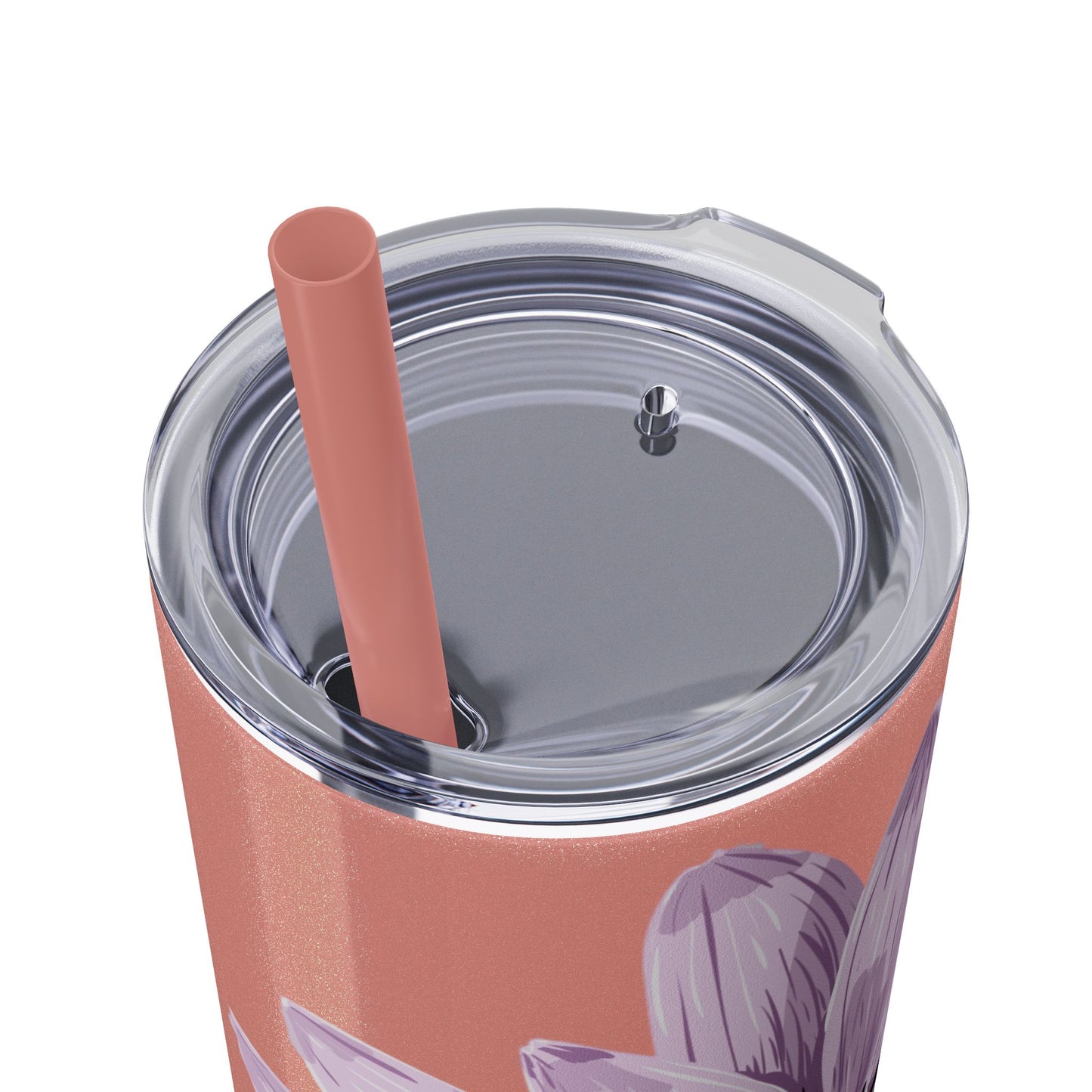 Floral Skinny Tumbler, 20oz - Stylish Drinkware for Home, Office, Gifts, Party Favors, Spring Decor