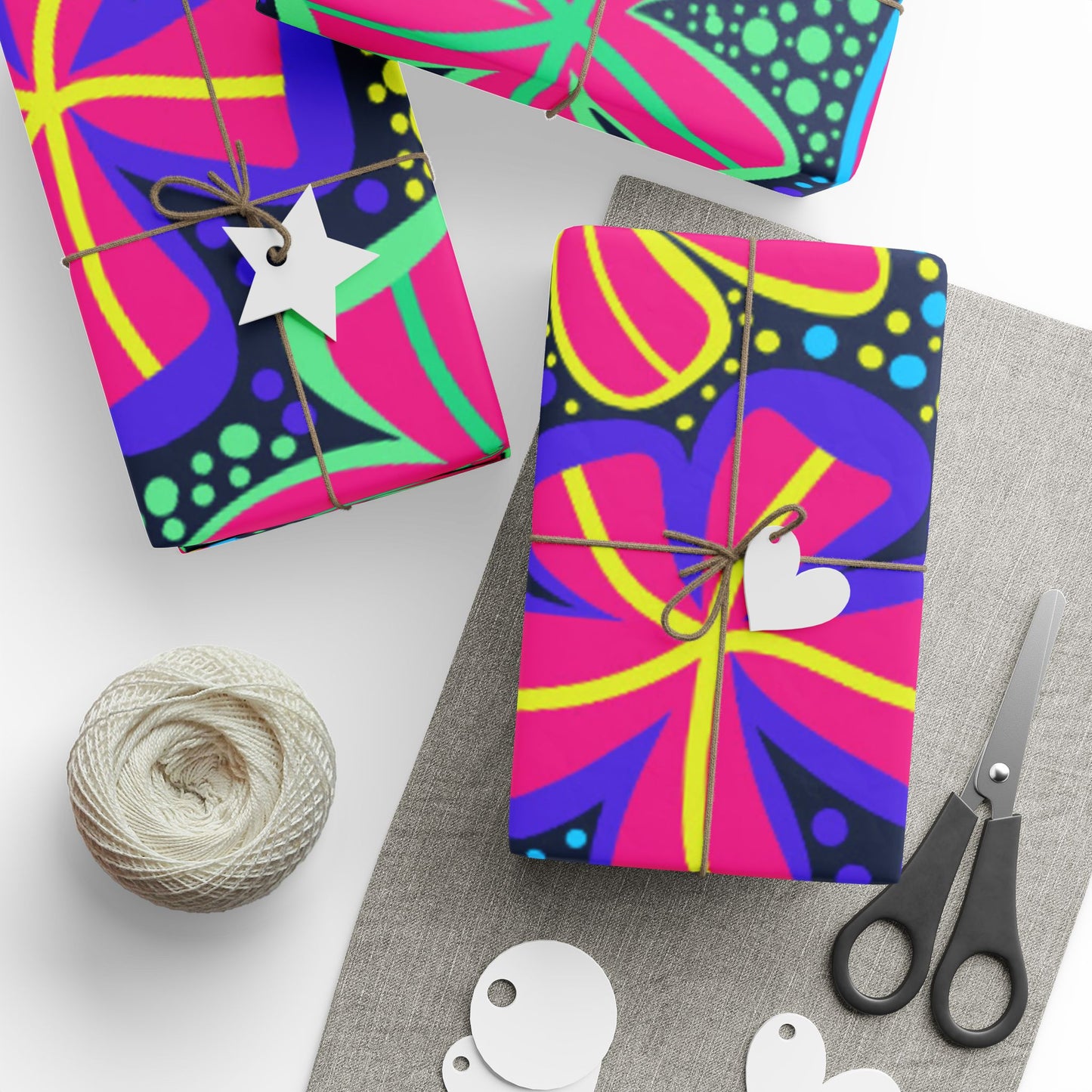 Vibrant Gift Wrapping Papers, Colorful Party Wrap, Floral Print Gift Wrap, Eco-Friendly Wrap, Birthday, Holiday, DIY Crafts