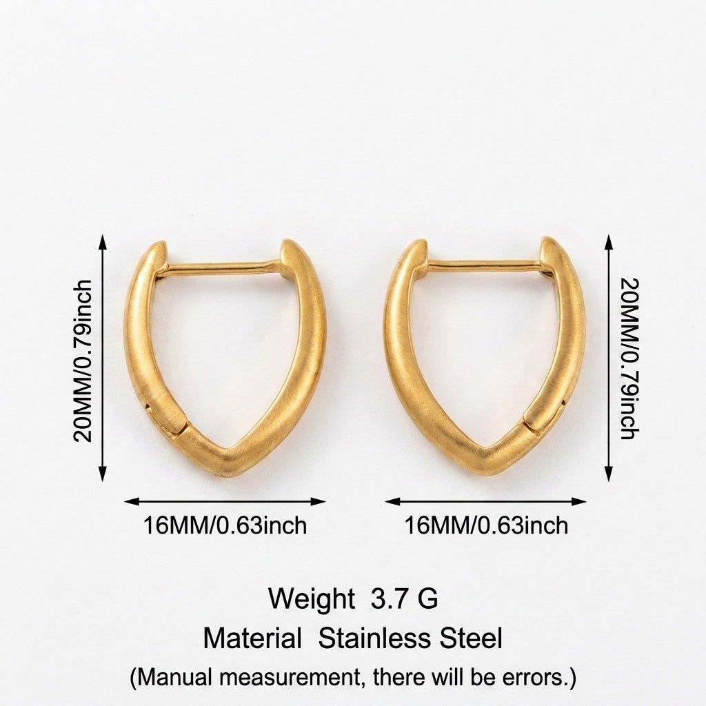 Gold-plated V Shaped Earrings